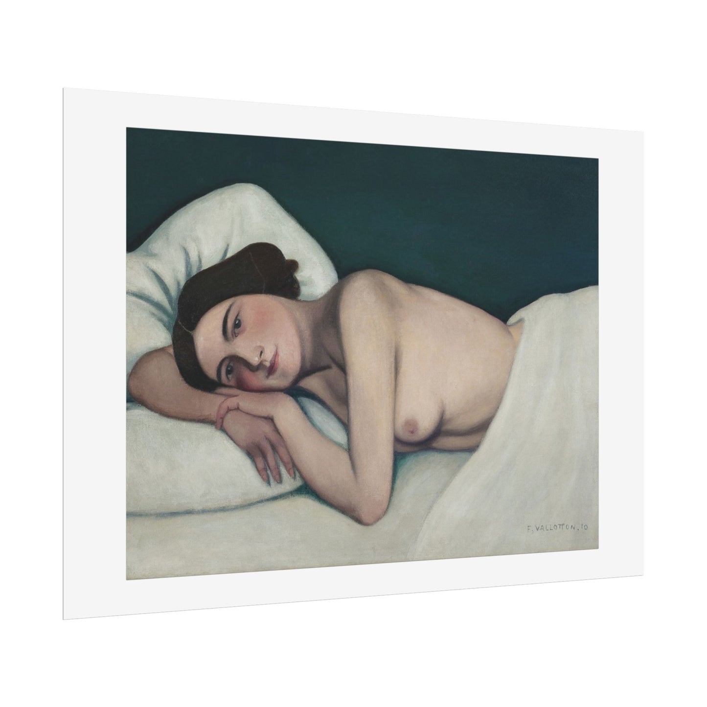 Nu au lit by Félix Vallotto  Wall Art Print