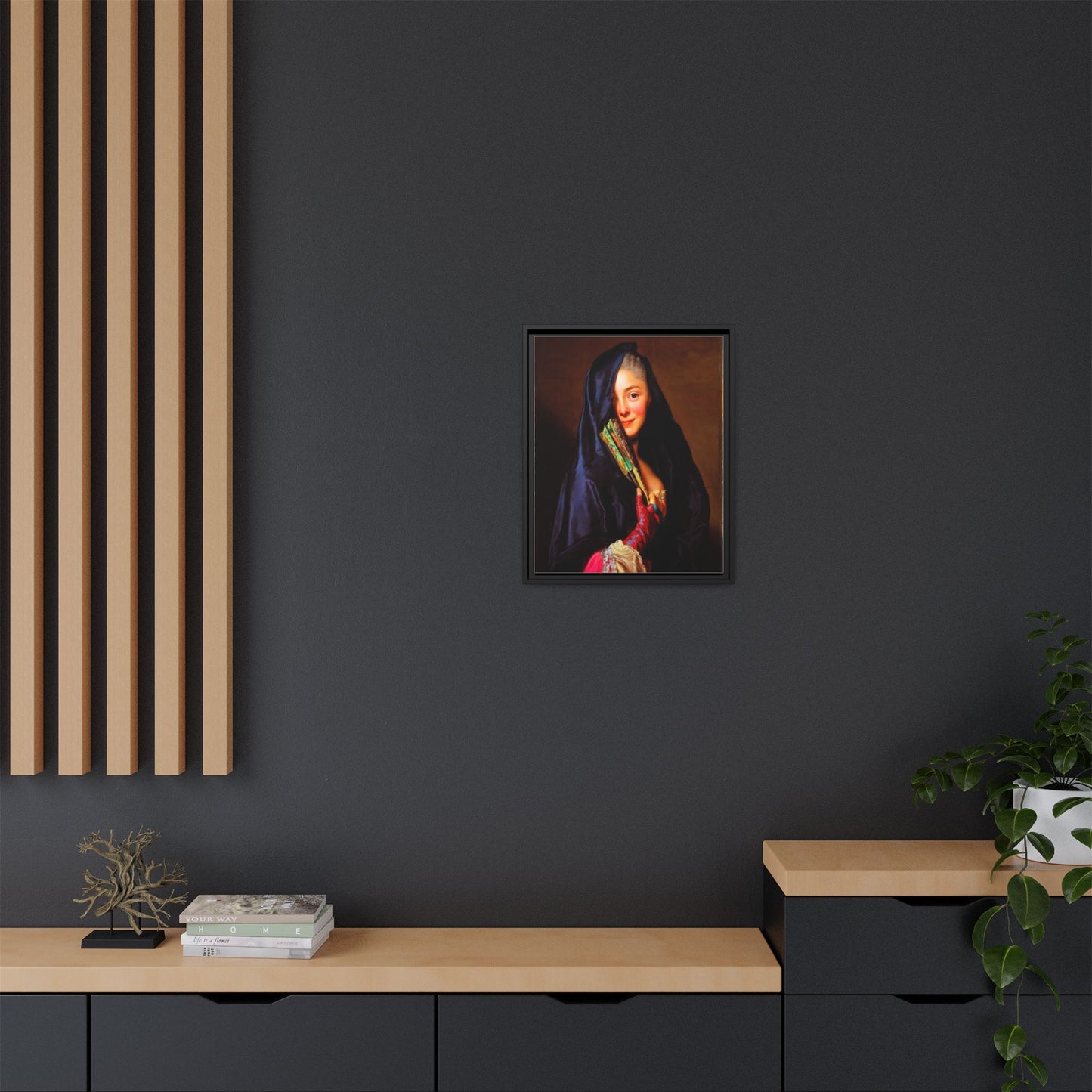 Framed Matte Canvas Wall Art — Classical Portrait Print