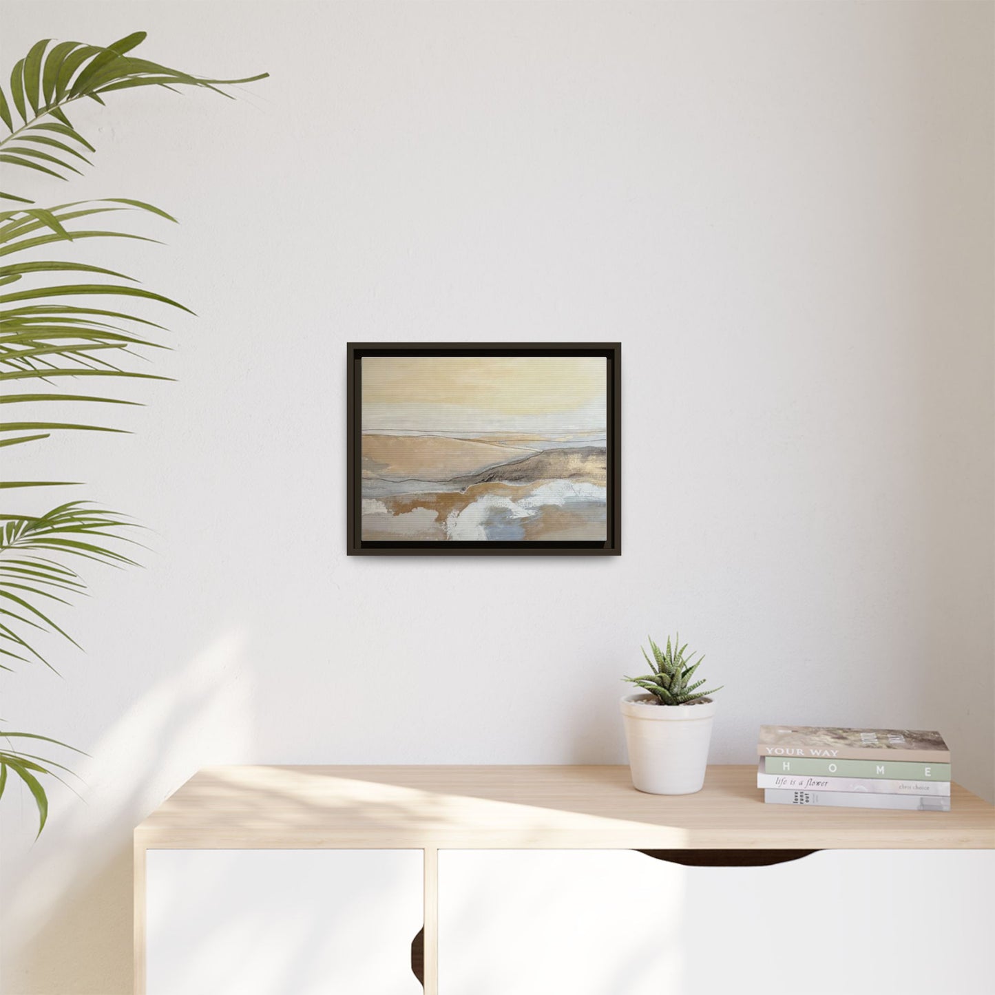 Framed Abstract Coastal Landscape Matte Canvas Wall Art