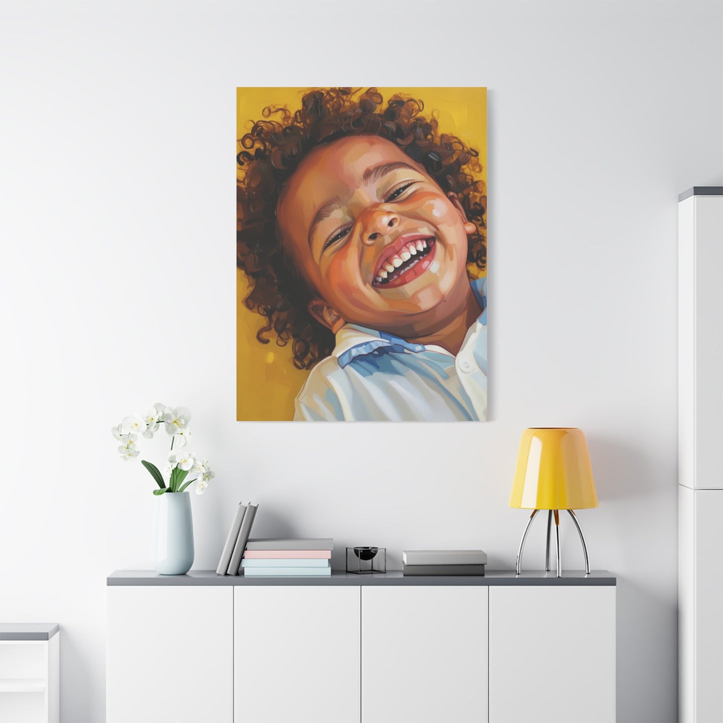 Joyful Child Portrait Canvas - Matte Stretched Wall Art