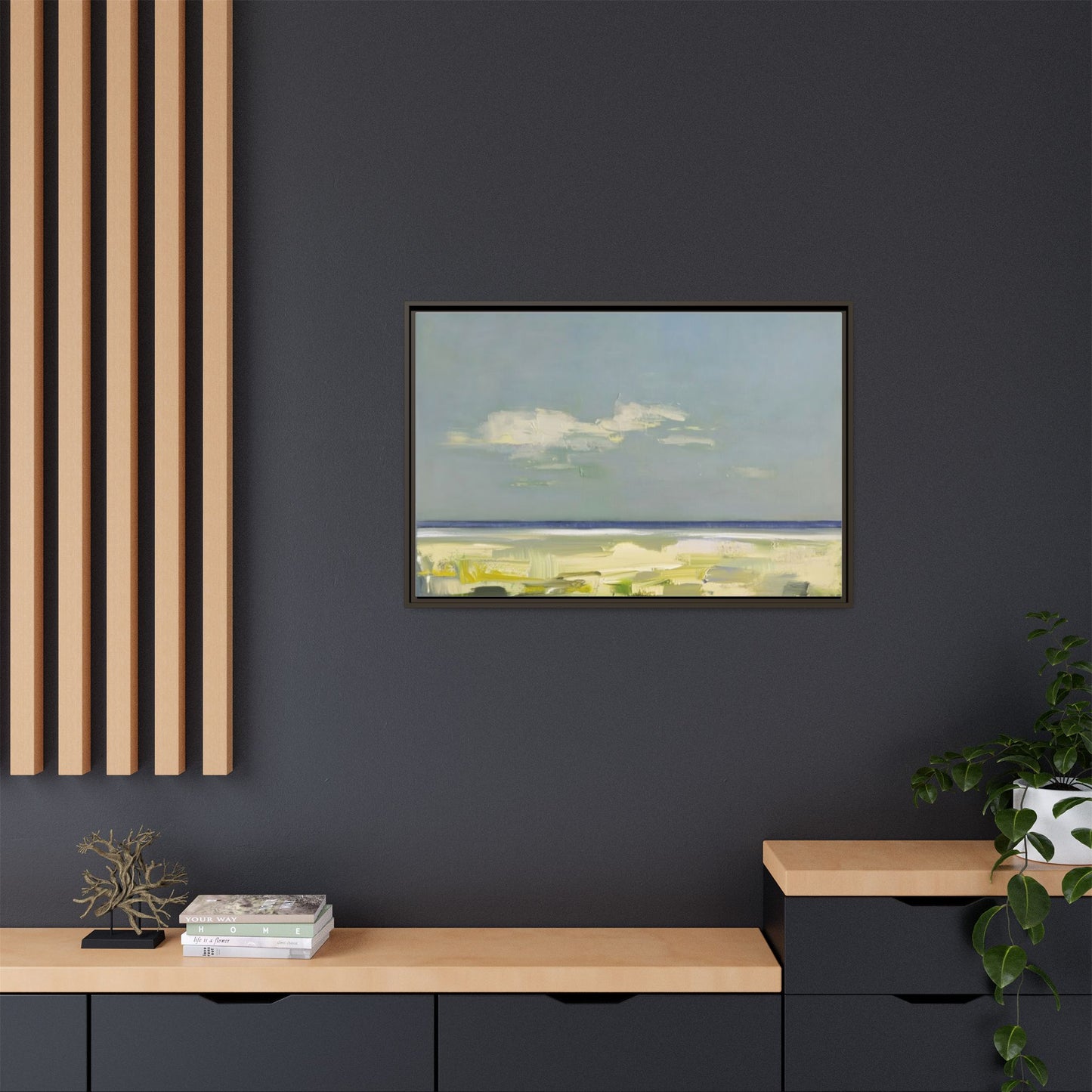 Coastal Calm Matte Canvas Framed Wall Art
