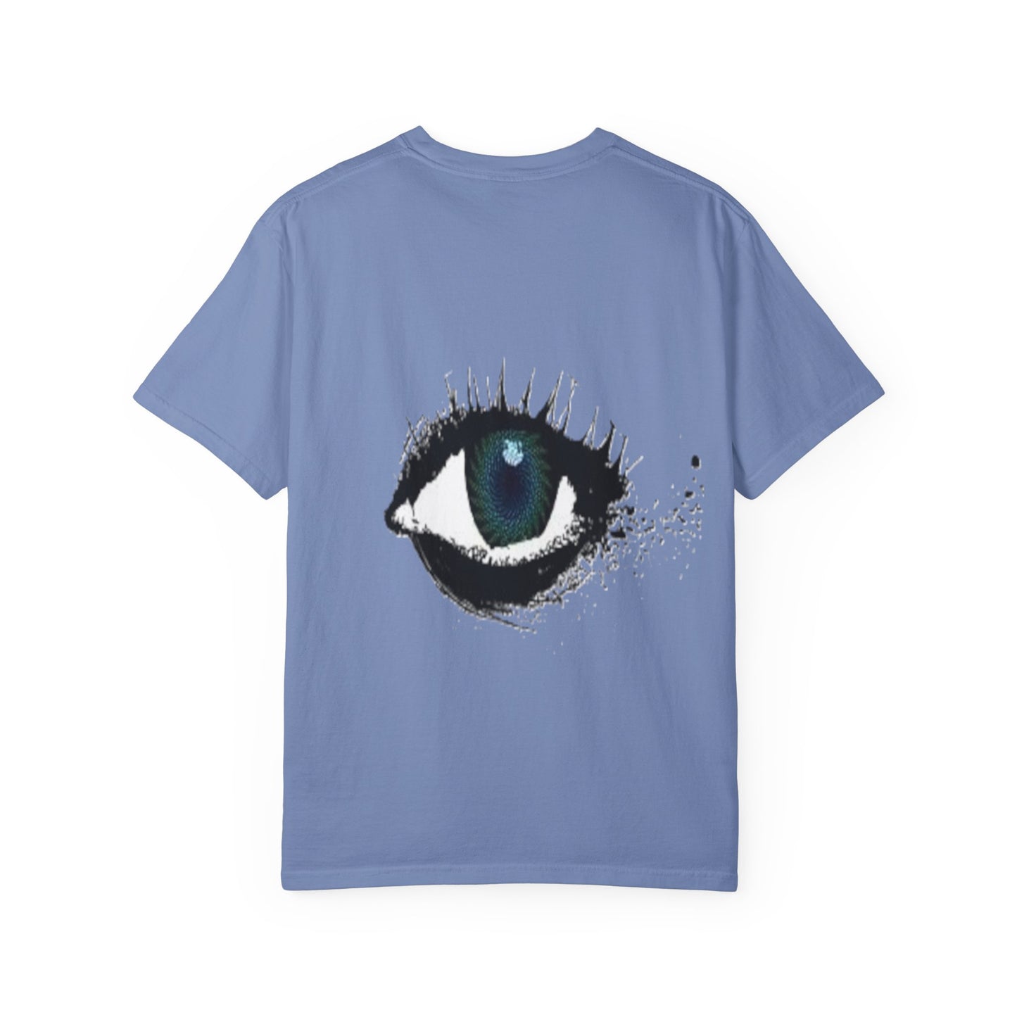 Eye Graphic T-Shirt — Blue Iris Grunge Art Tee