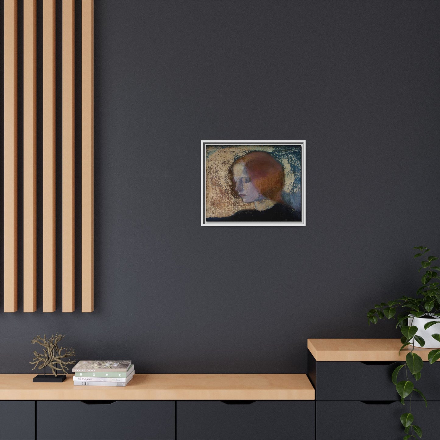 Fragment by Helena Schjerfbeck Framed Matte Canvas Art Print