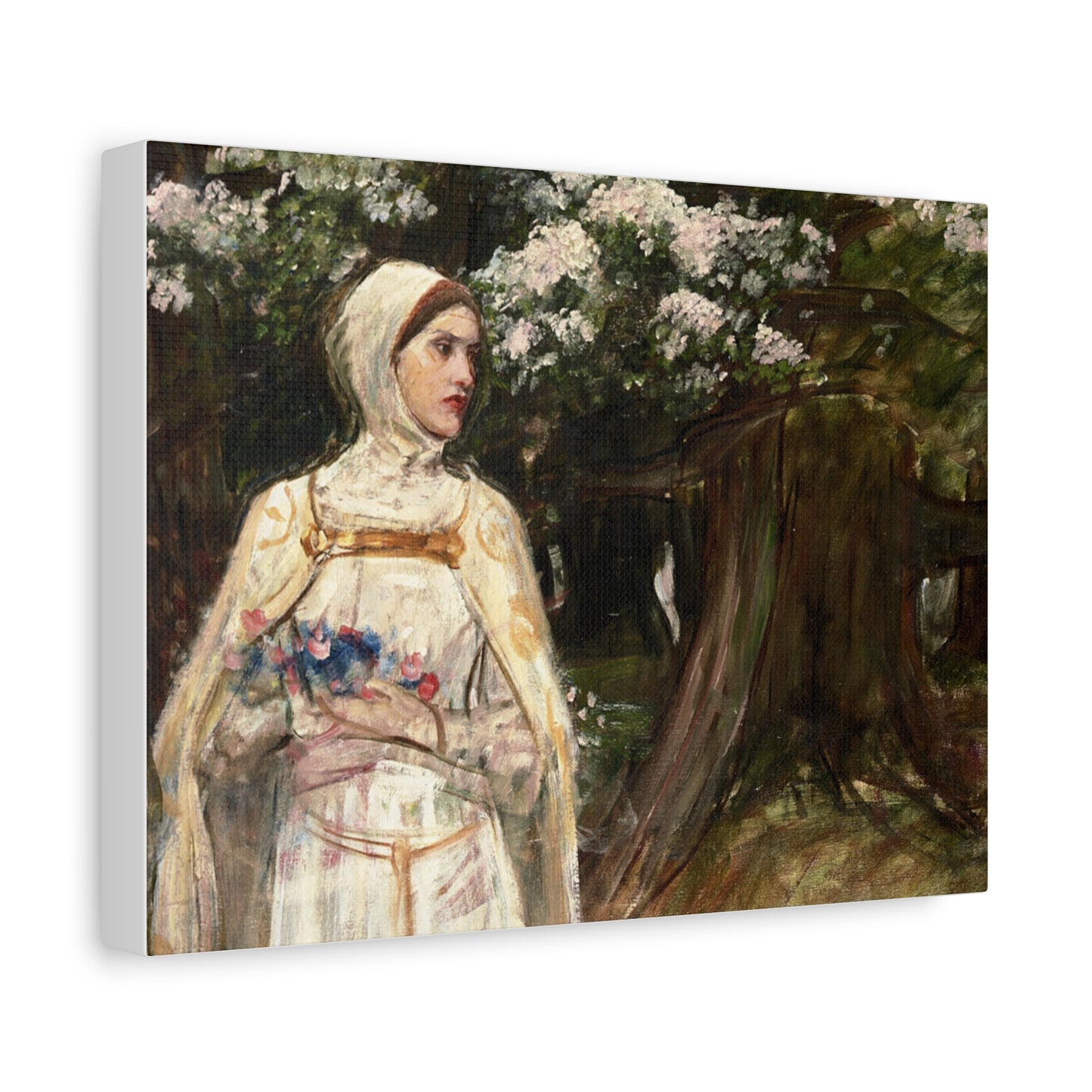 Matilda (formerly called Beatrice) by John William Waterhouse Matte Canvas Wall Art Print
