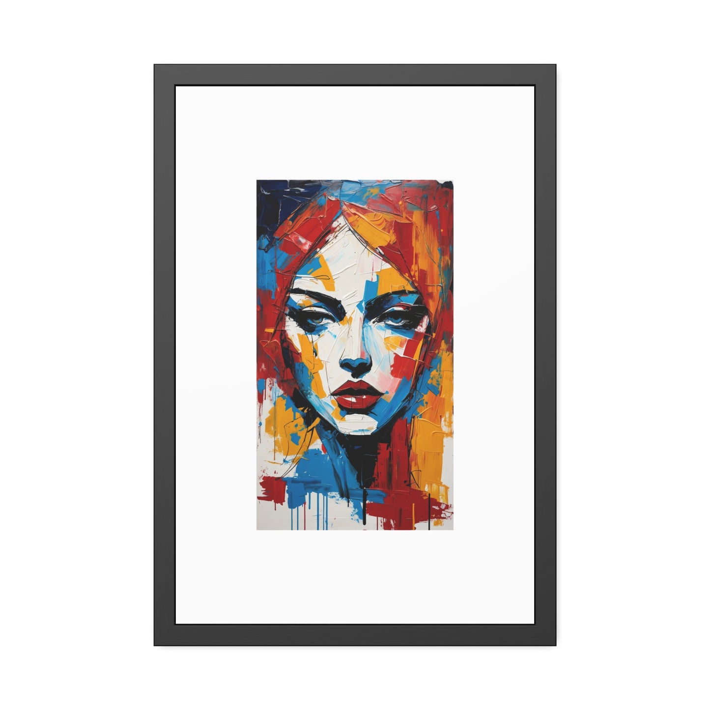 Framed Abstract Portrait of a Woman Print