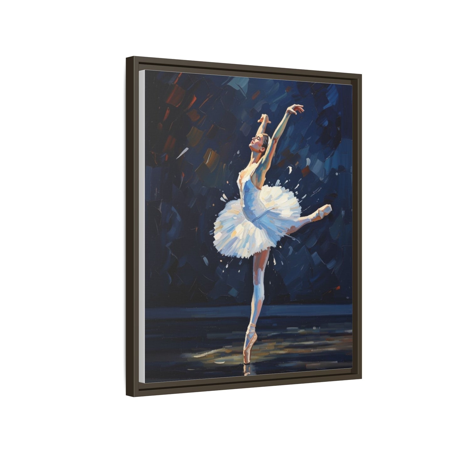 Ballerina Ballet Canvas Print — Framed Matte Wall Art