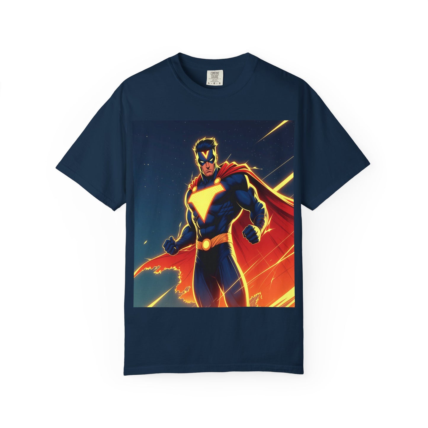 Superhero Graphic T-Shirt – Bold Cape Hero Design