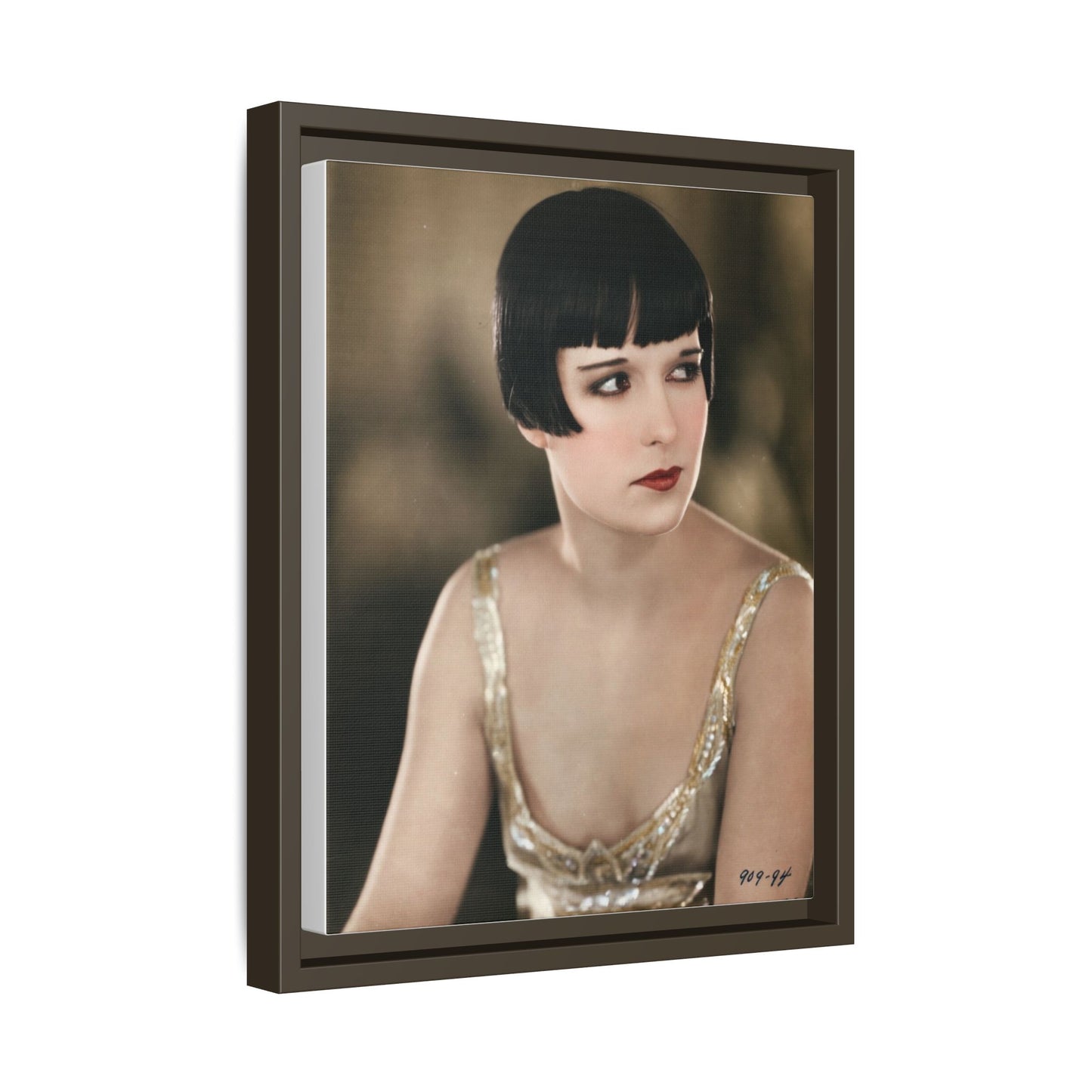 Vintage Louise Brooks Portrait Matte Canvas Framed Wall Art