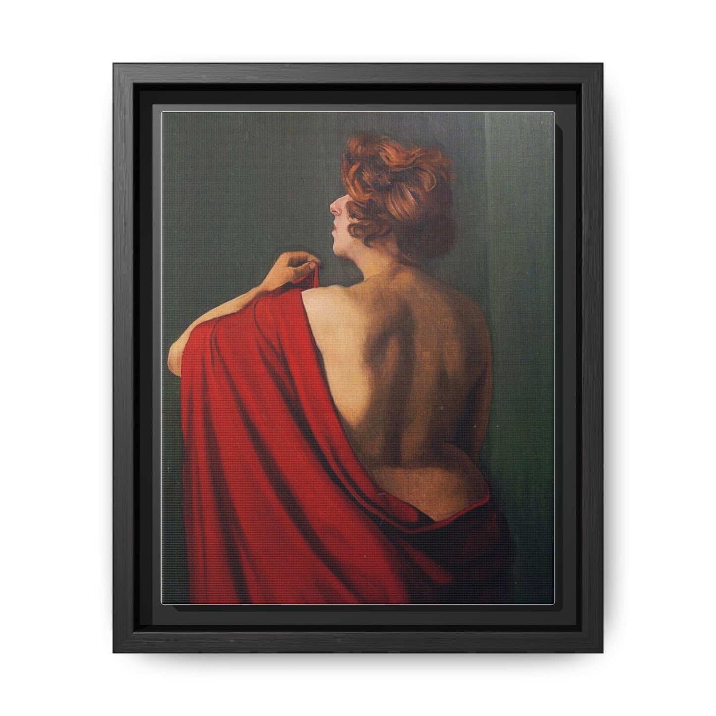 Femme au châle rouge by Félix Vallotton Framed Matte Canvas Wall Art Print