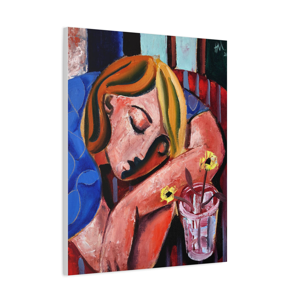 When she finally woke the world around her had changed unrecognizably by Hennie Niemann jnr Canvas Wall Art Print
