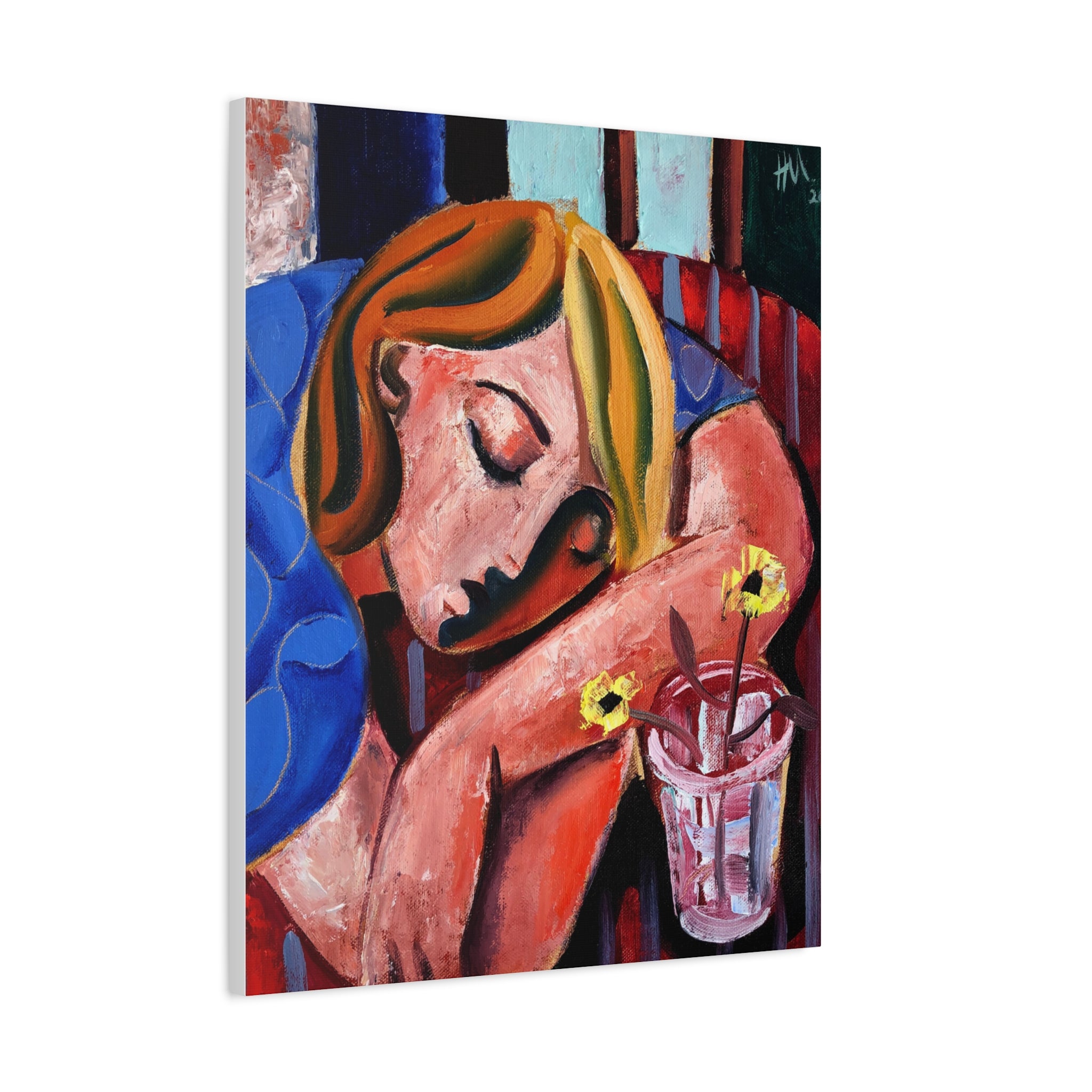 When she finally woke the world around her had changed unrecognizably by Hennie Niemann jnr Canvas Wall Art Print