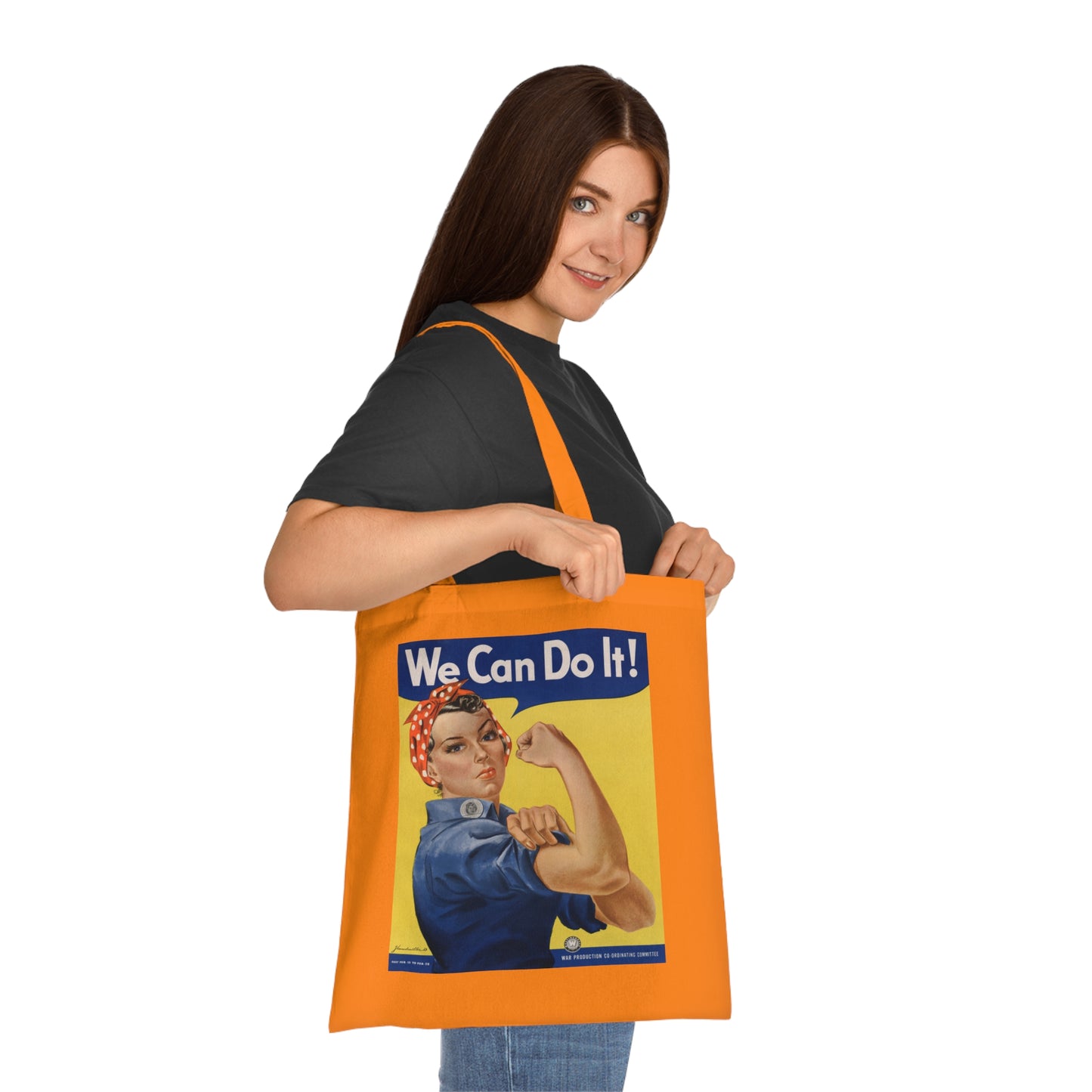 We Can Do It! Rosie the Riveter Cotton Tote — Vintage Feminist Empowerment Shopper