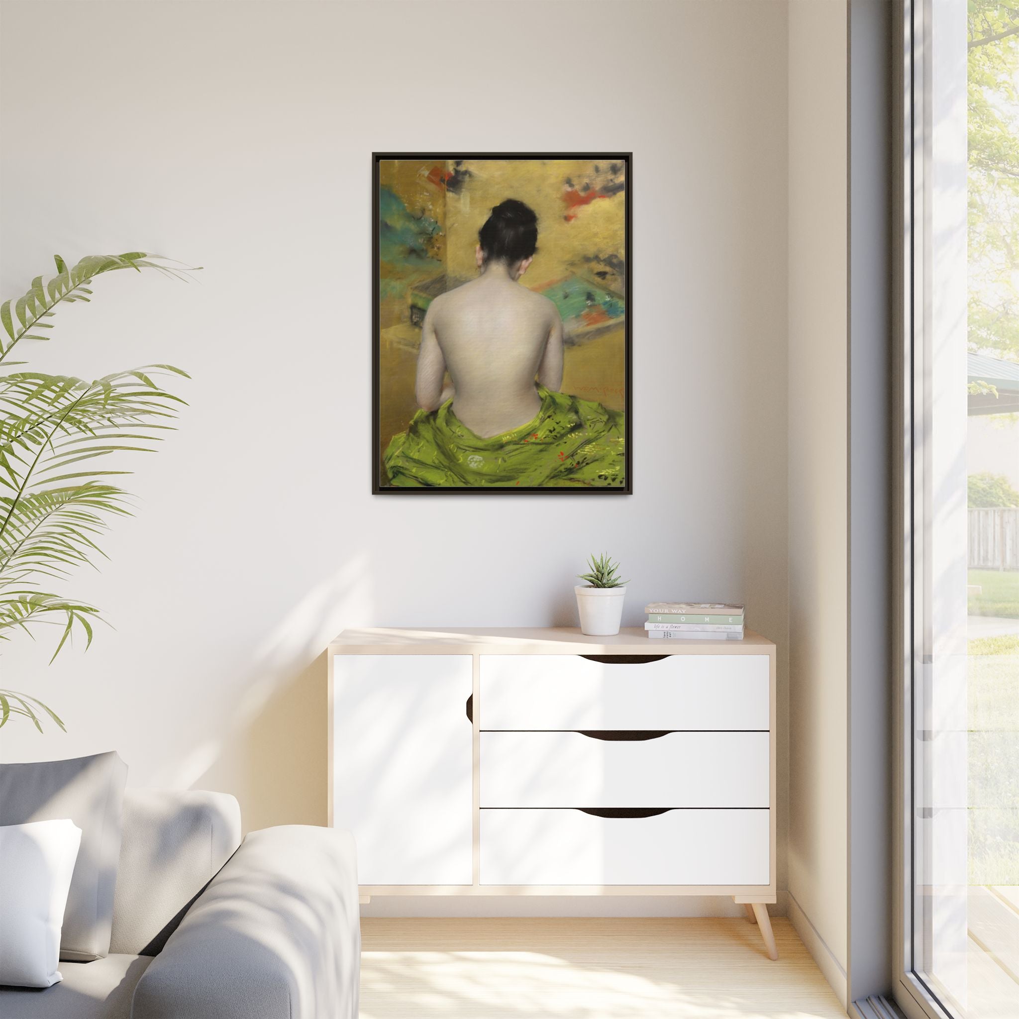Study of Flesh Color and Gold by William Merritt Chase Framed Matte Canvas Art