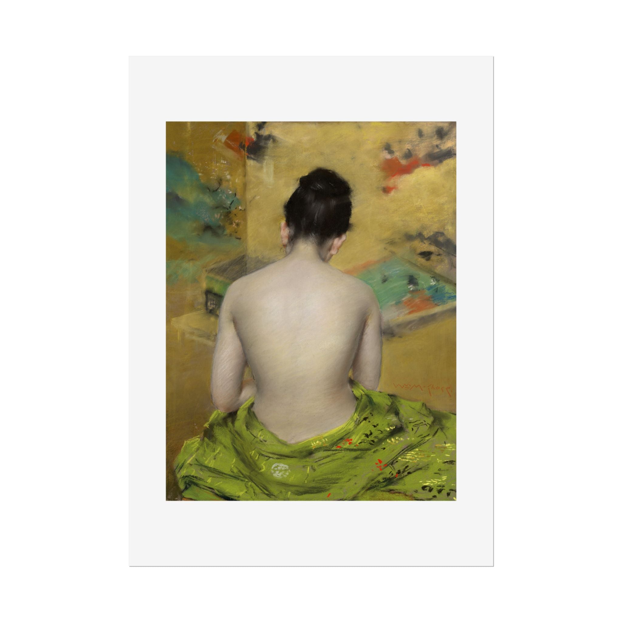 Study of Flesh Color and Gold by William Merritt Chase Wall Art Print