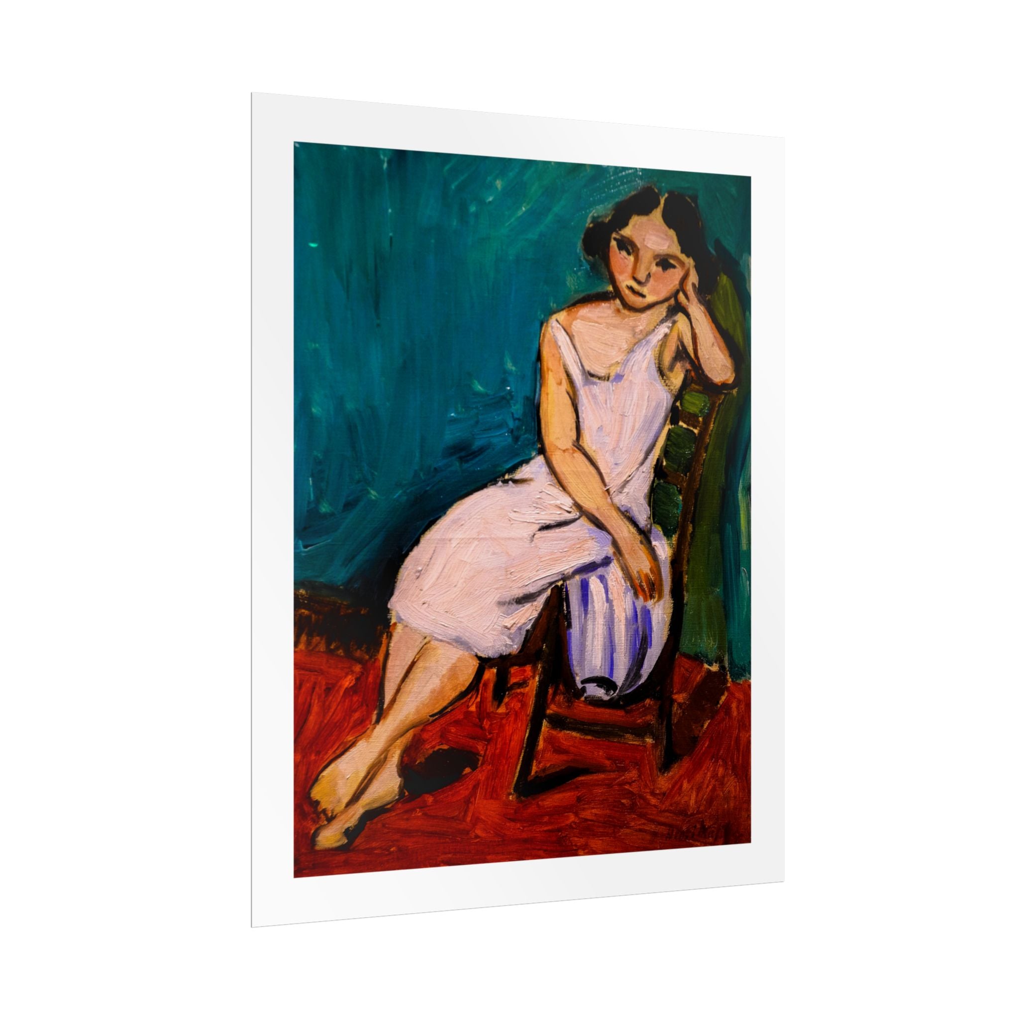 Jeune Fille assise by Henri Matisse Wall Art Print