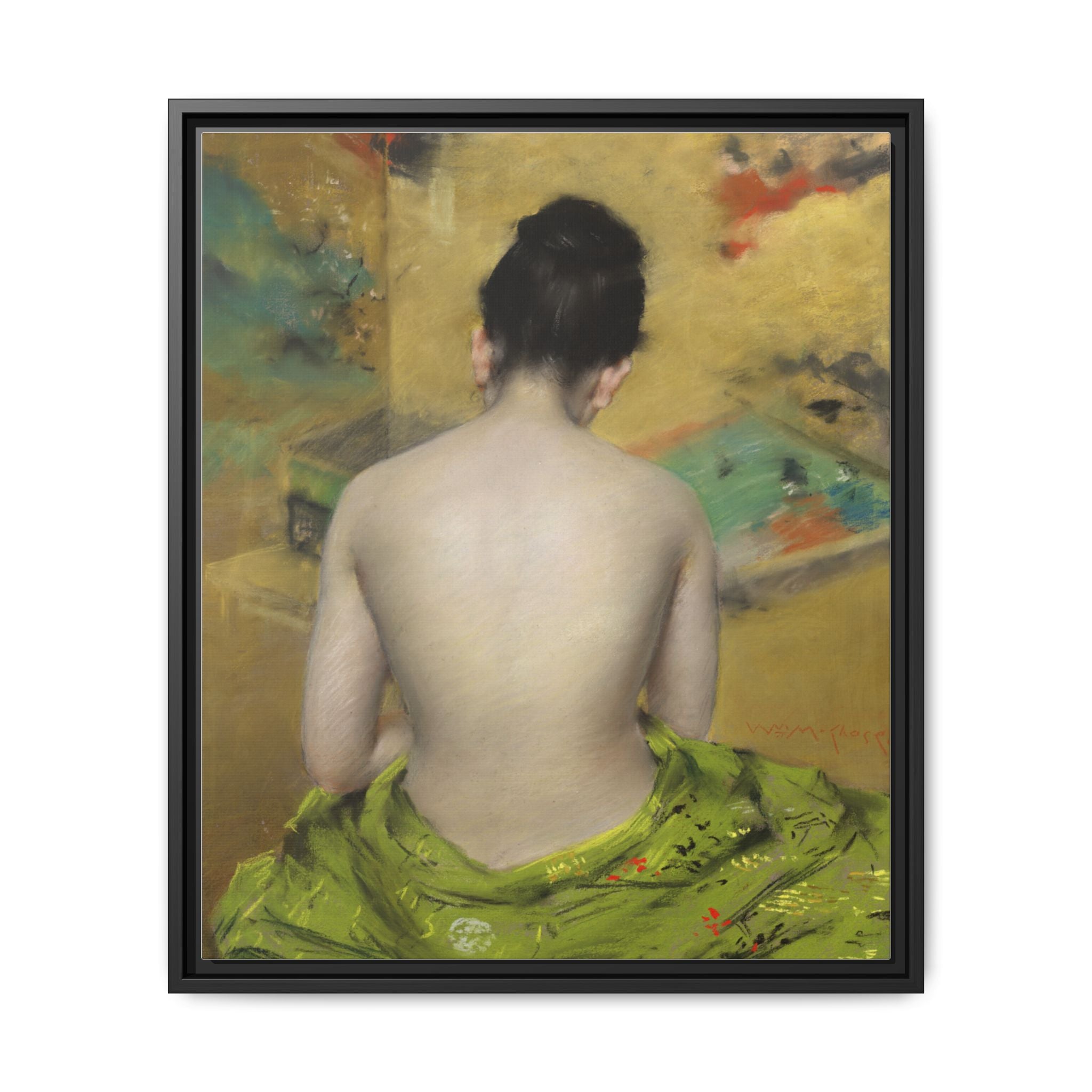 Study of Flesh Color and Gold by William Merritt Chase Framed Matte Canvas Art