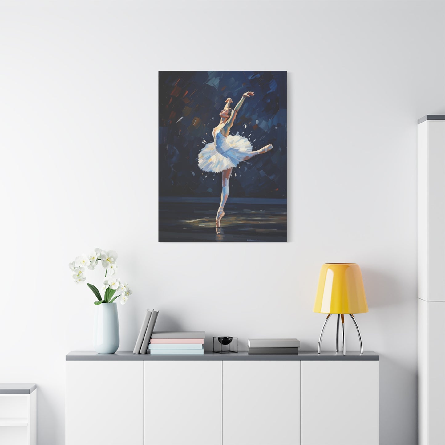 Ballerina Dance Matte Canvas Wall Art — Stretched 1.25"