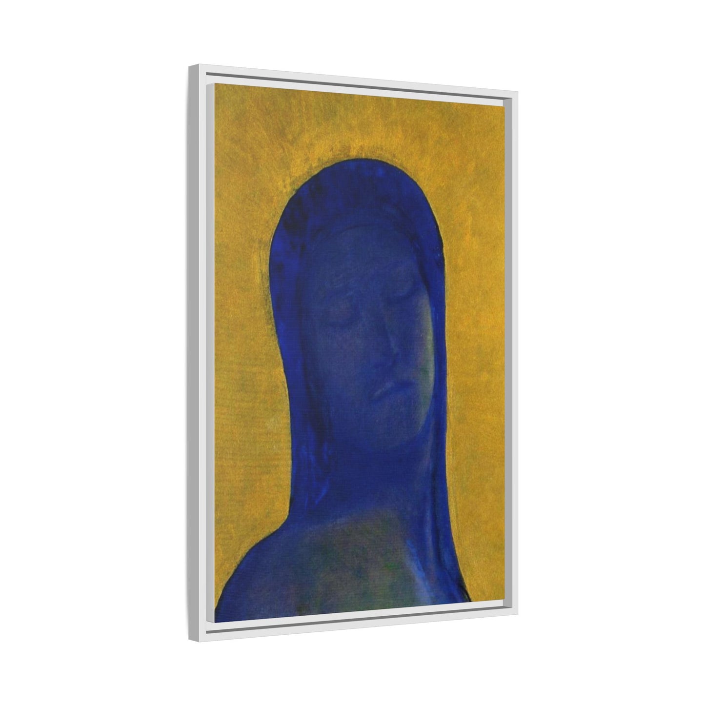 Closed Eyes by Odilon Redon Framed Matte Canvas Wall Art Print