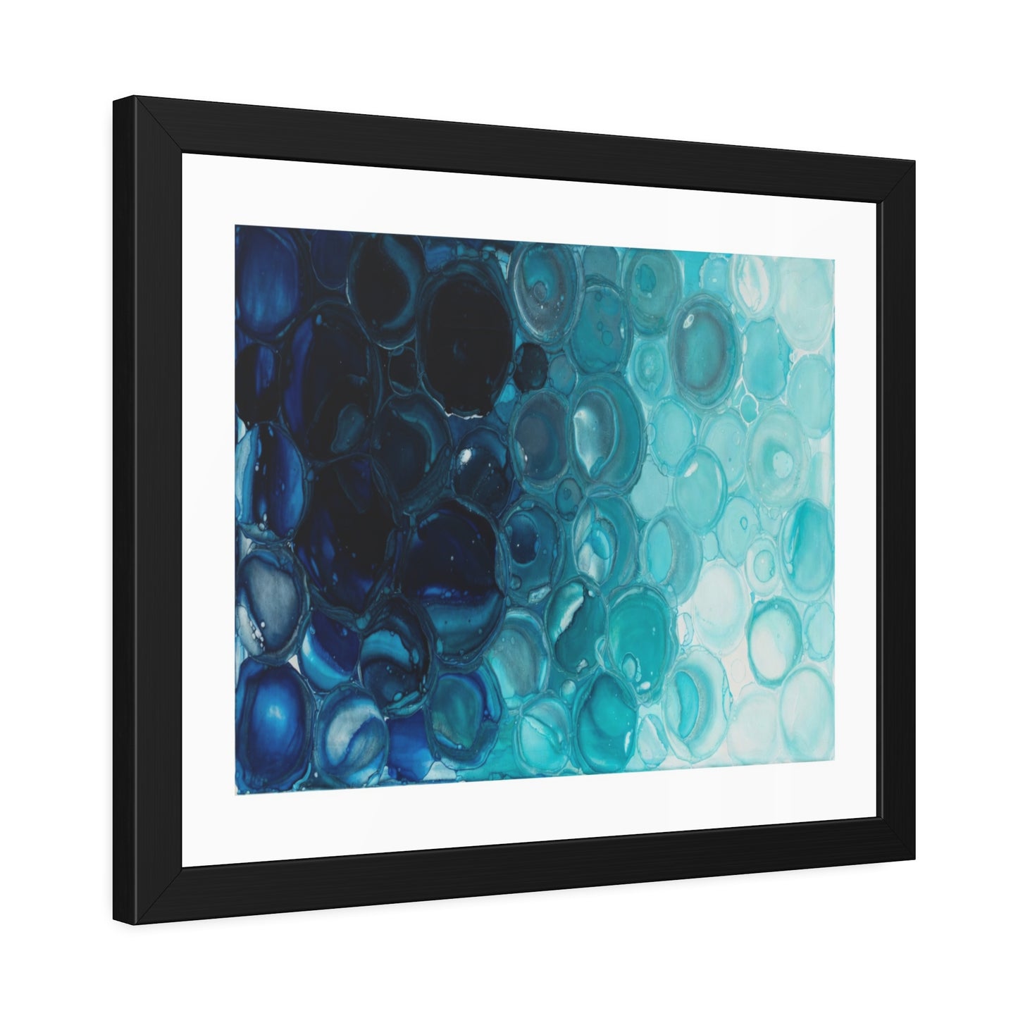 Abstract Ocean Blue Framed Poster