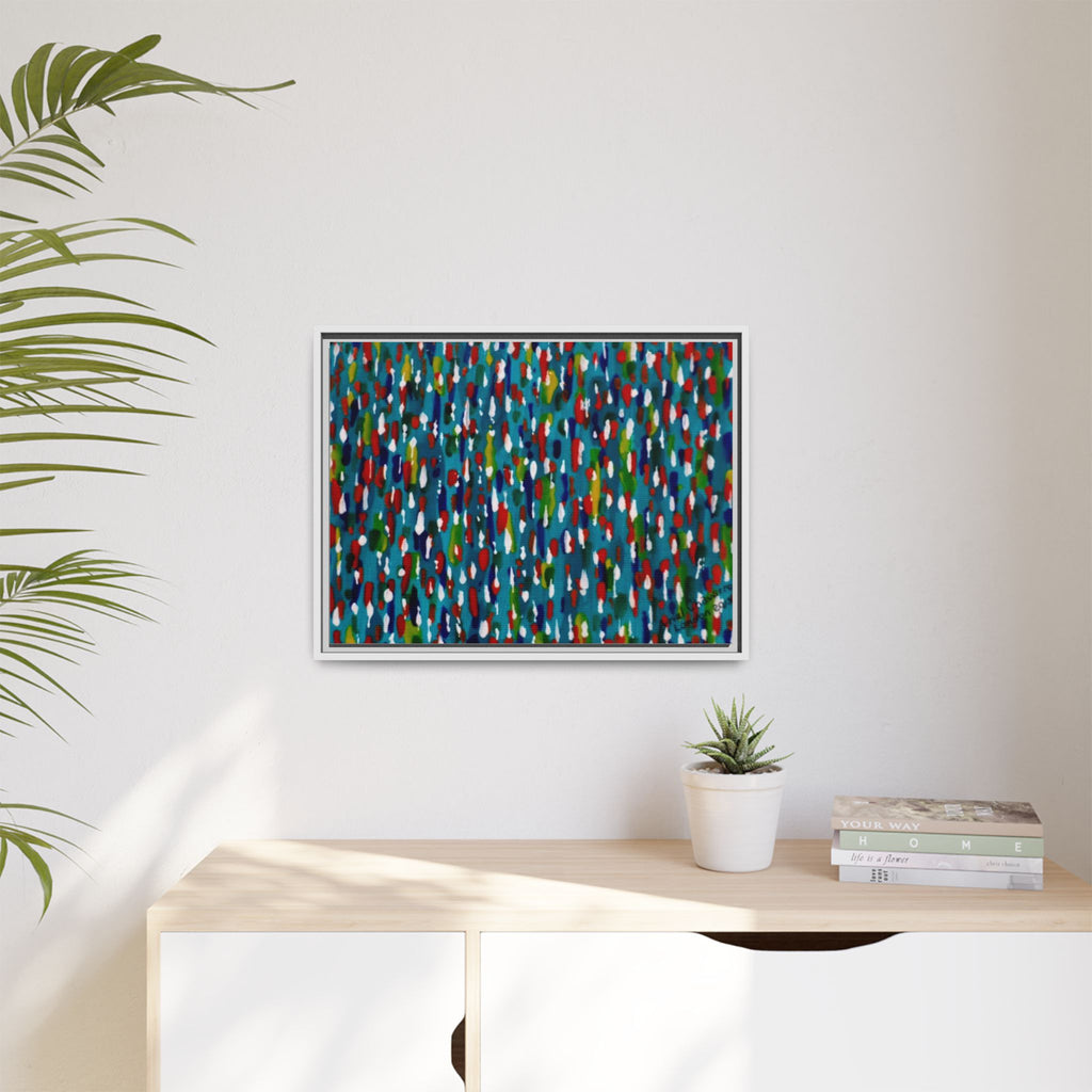 Colours Of The Soul Reflecting On Water by Ariel Chavarro Avila Matte Canvas Framed Art
