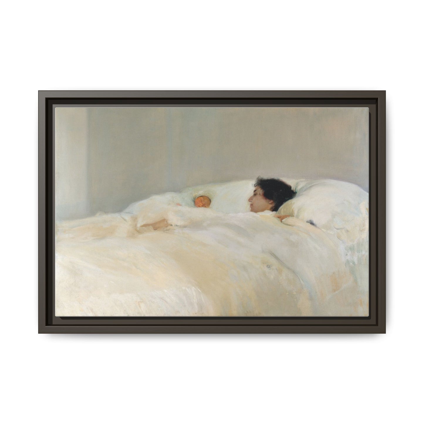 Mother by Joaquin Sorolla y Bastida Framed Matte Canvas Wall Art Print
