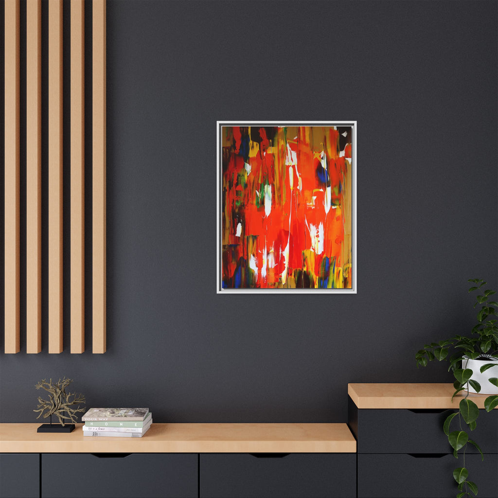 Burn baby burn by Norman Barrett Framed Matte Canvas Wall Art