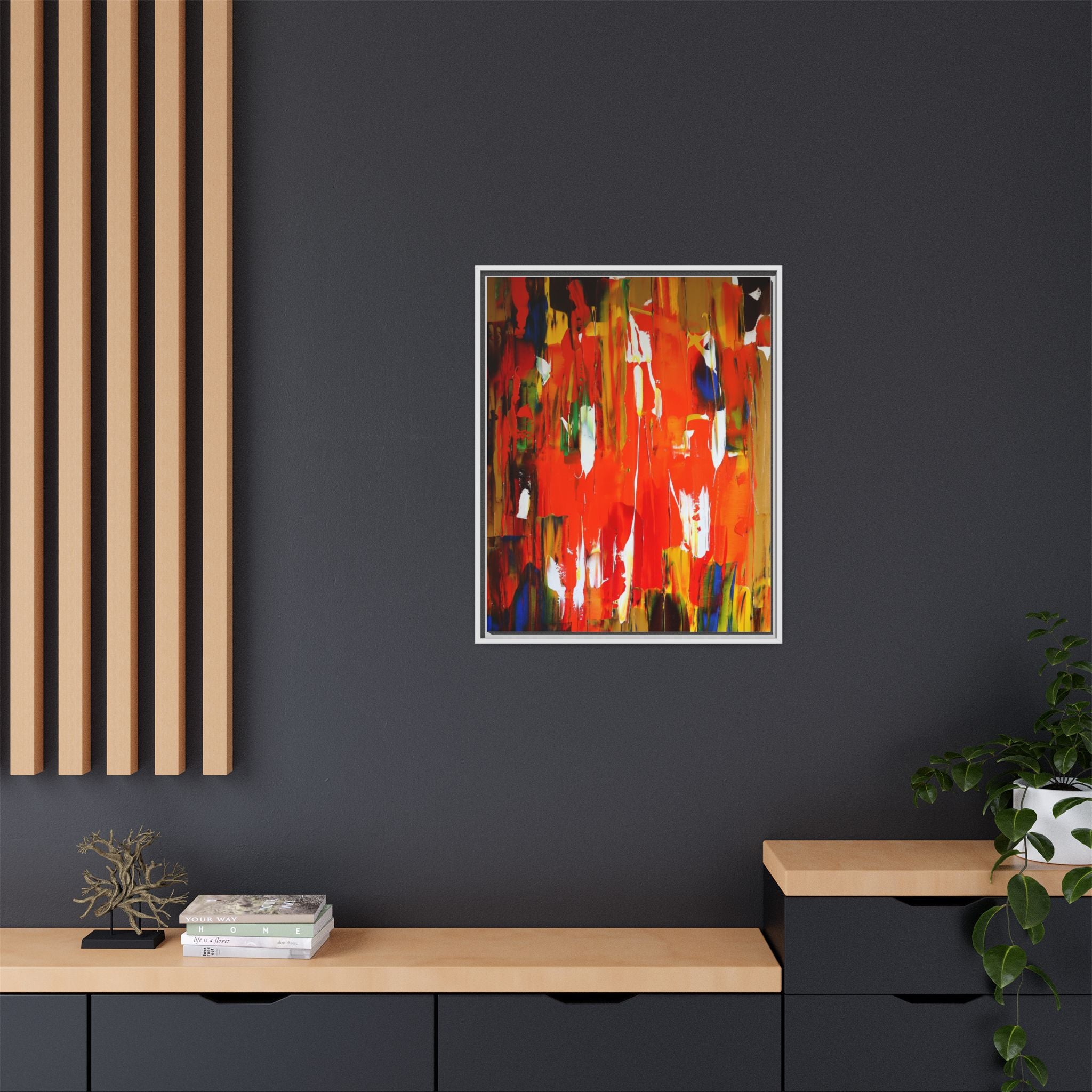 Burn baby burn by Norman Barrett Framed Matte Canvas Wall Art