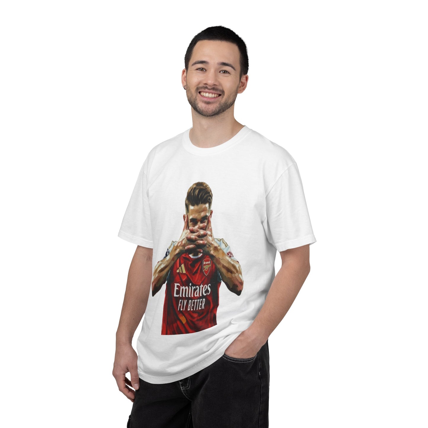 Soccer Celebration T-Shirt — Emirates 'Fly Better' Jersey Design