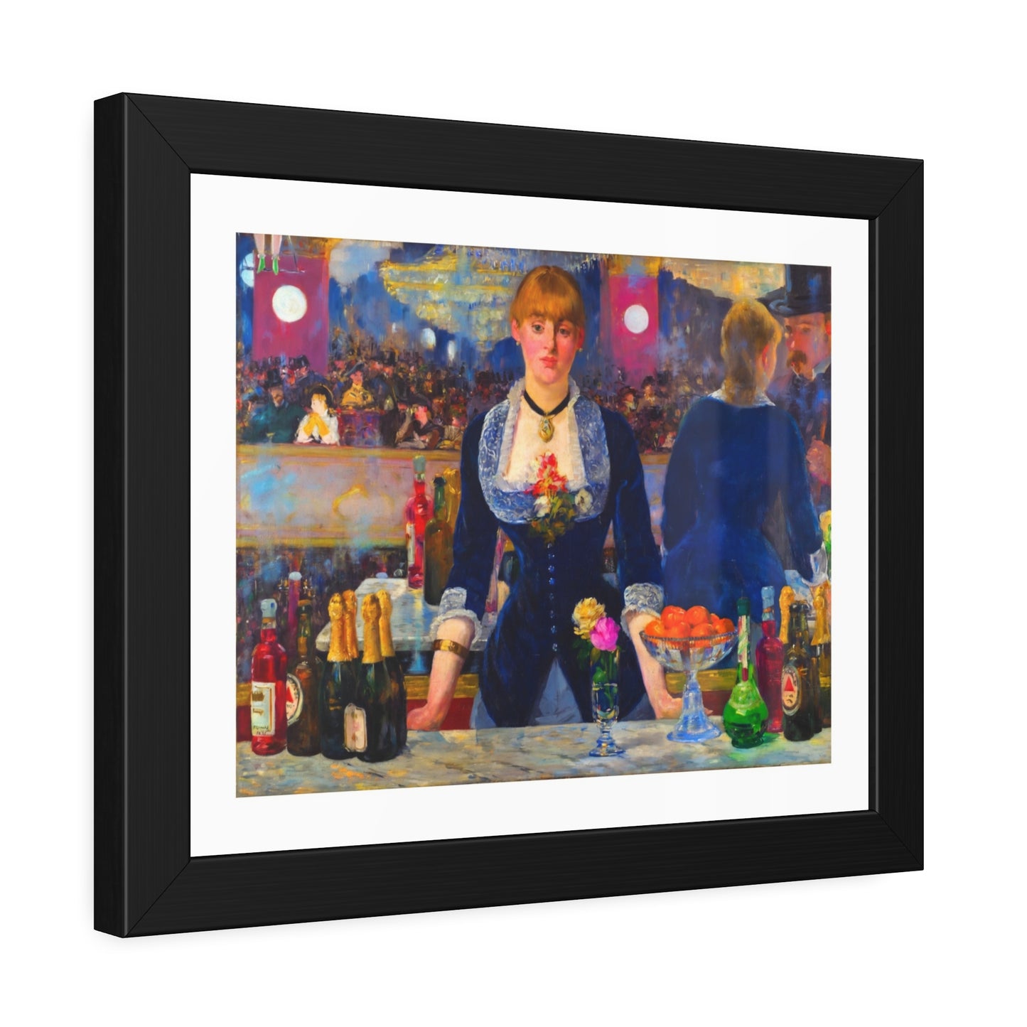 Framed Art Poster — 'A Bar at the Folies‑Bergère' Vintage Impressionist Print