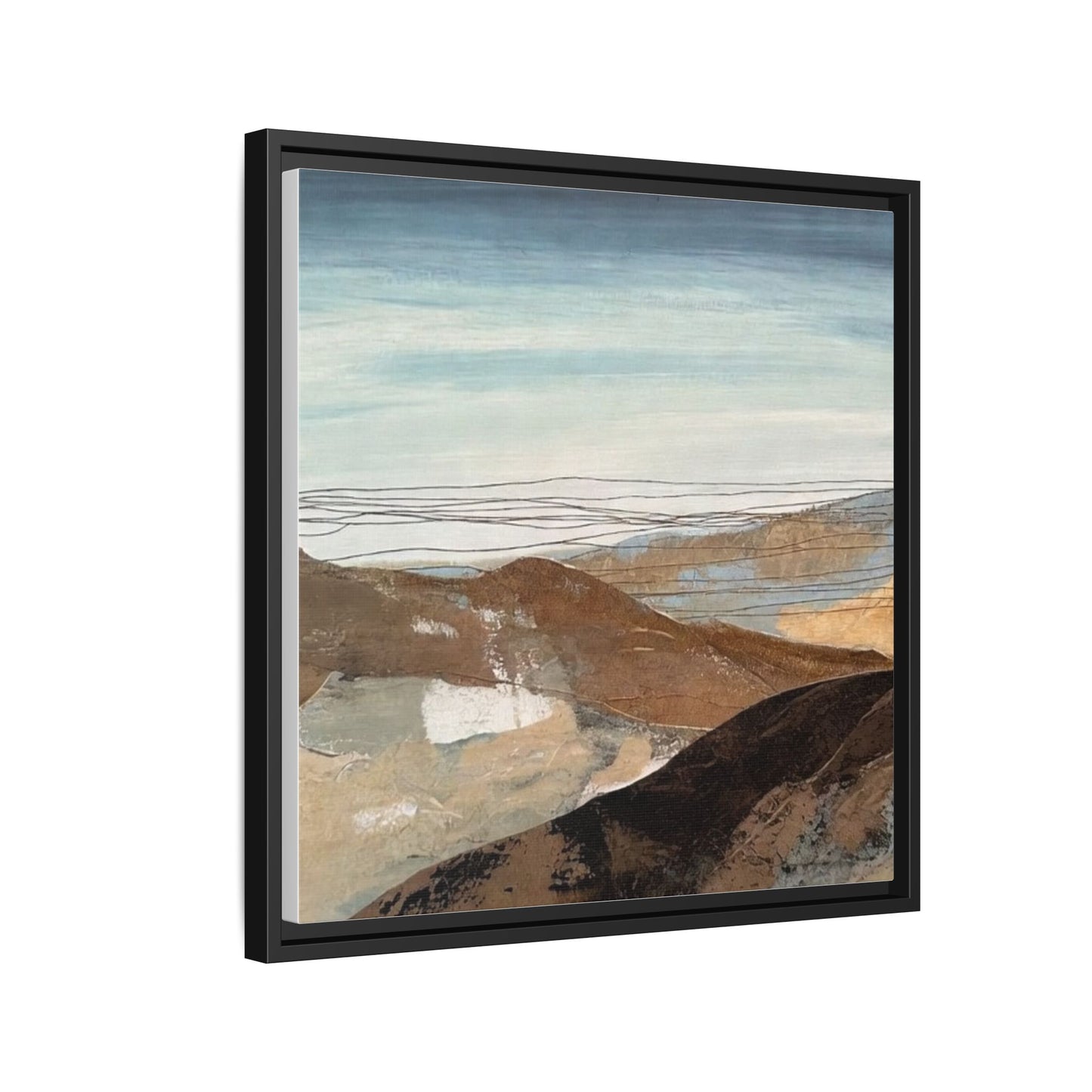 Framed Matte Canvas Art — Serene Abstract Landscape
