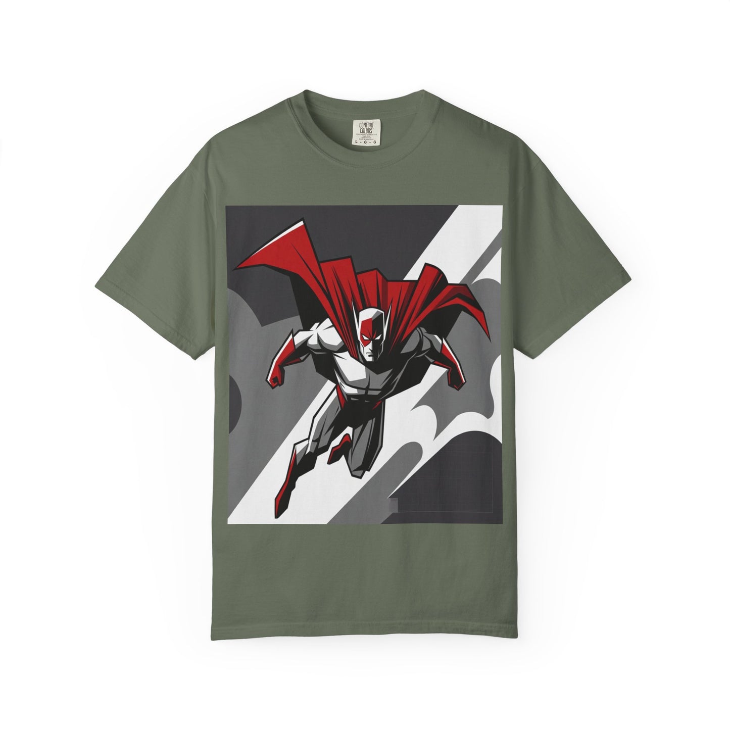 Superhero Action T-Shirt — Red Cape Comic Graphic Tee