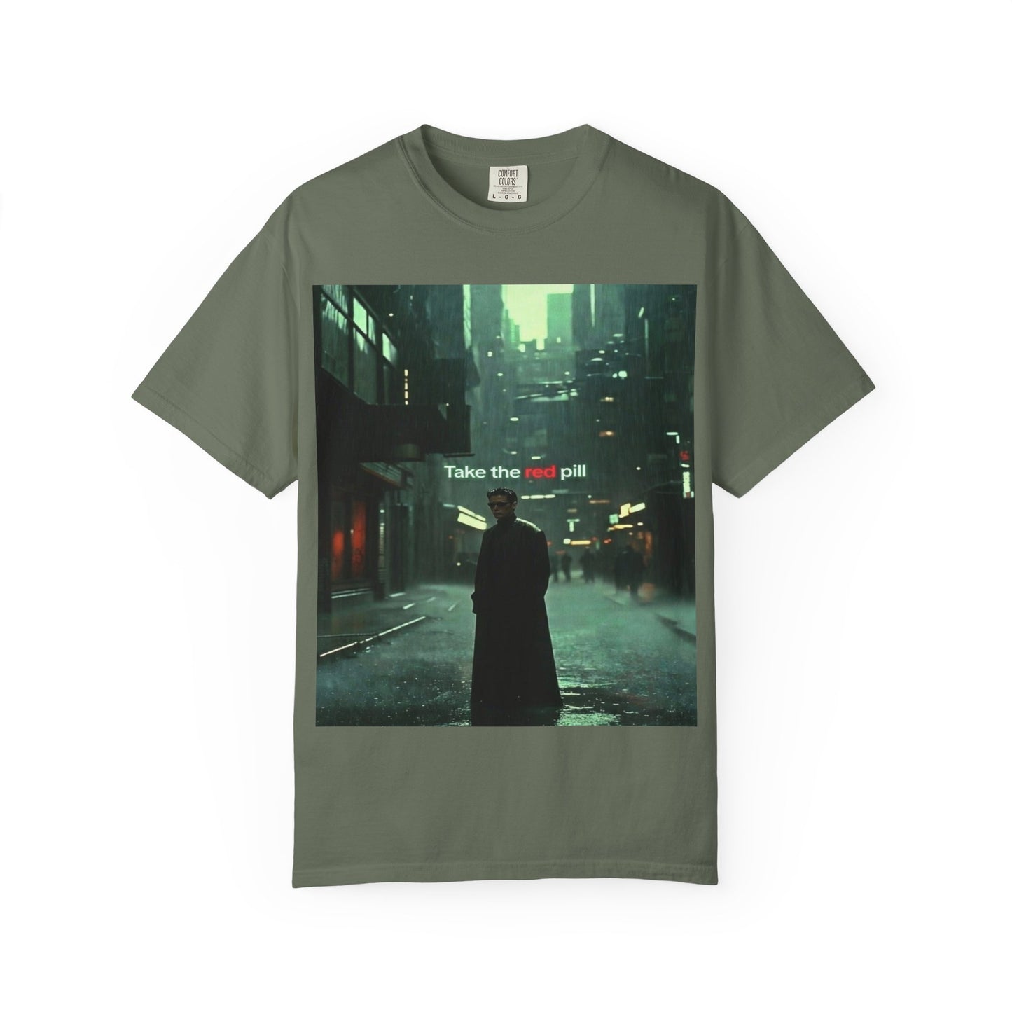 Take the Red Pill T-Shirt — Cyberpunk Noir Graphic Tee