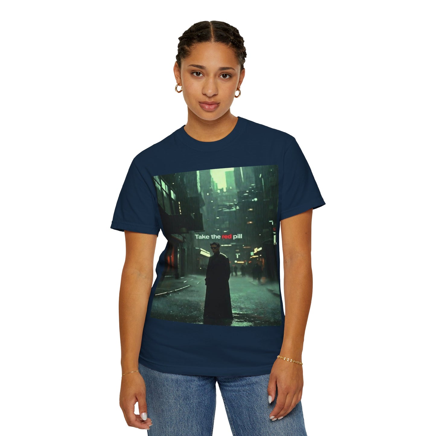 Take the Red Pill T-Shirt — Cyberpunk Noir Graphic Tee