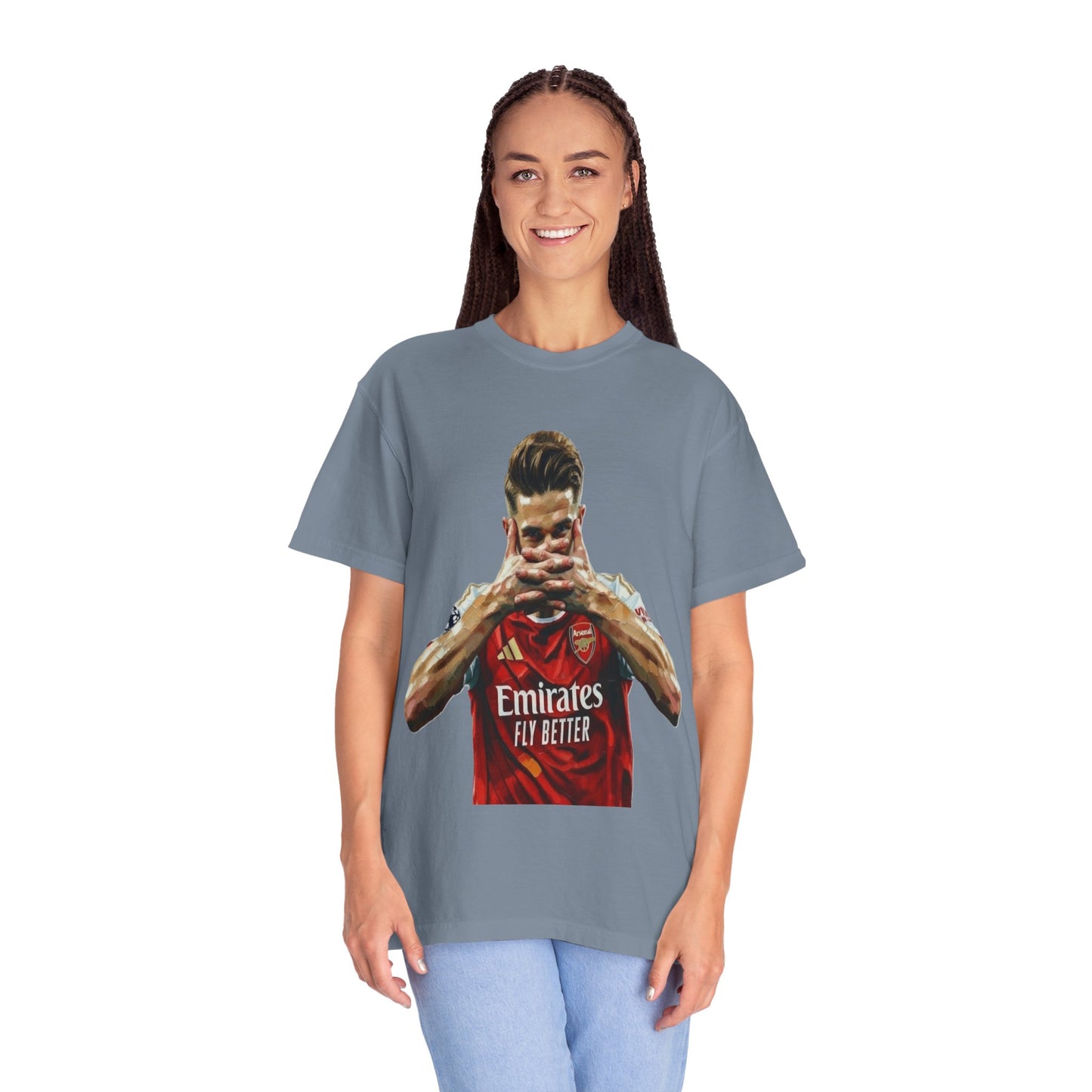 Soccer Celebration T-Shirt — Emirates 'Fly Better' Jersey Design