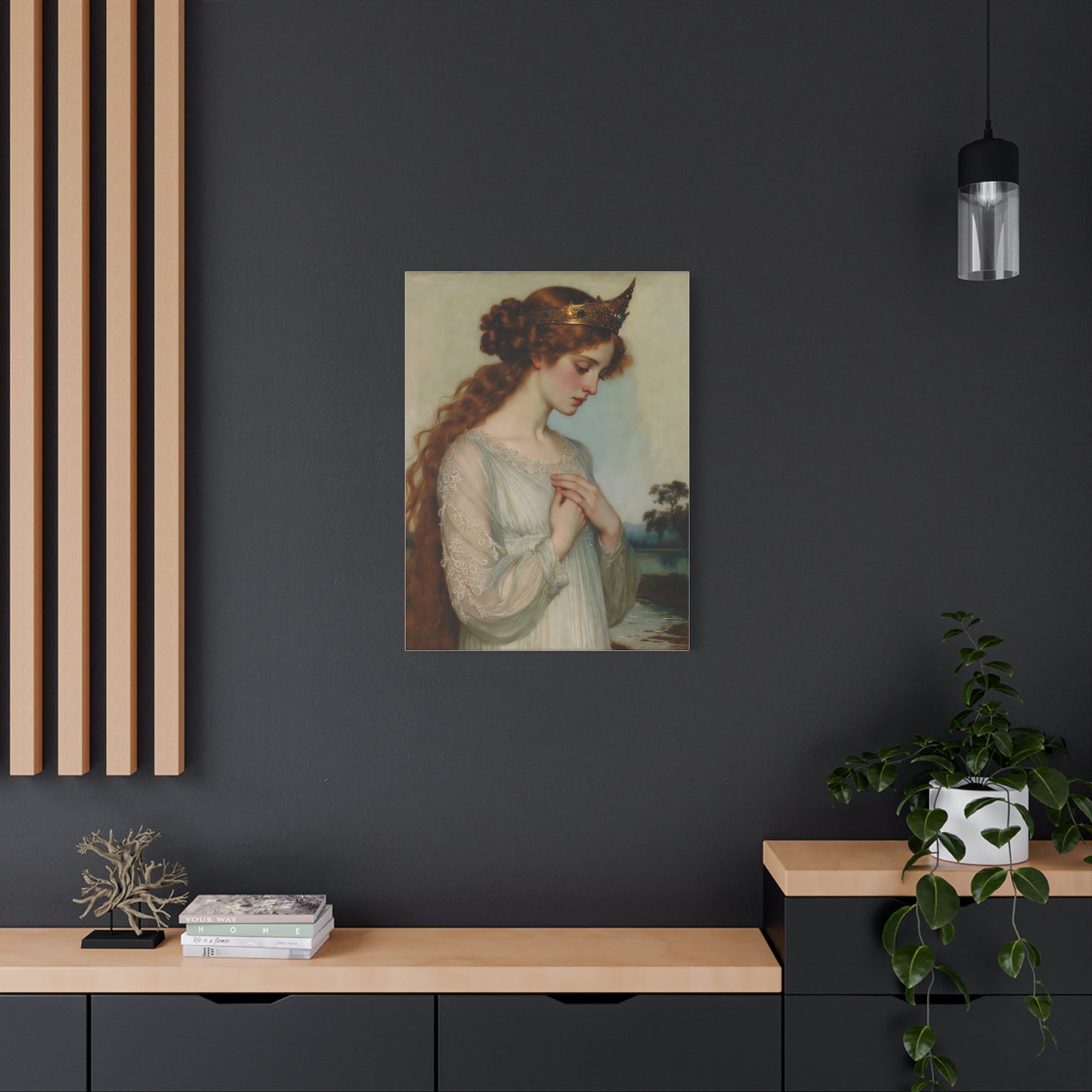 Vintage Romantic Princess Painting — Matte Canvas Wall Art