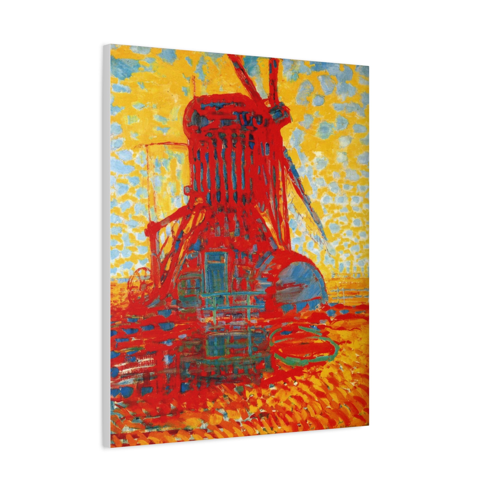 Mill by Sunlight by Piet Mondrian Canvas Wall Art Print