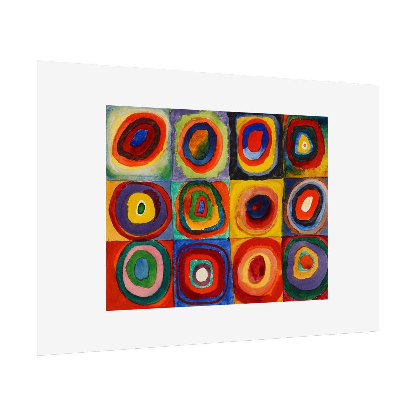 Colour Study, Squares with Concentric Circles by Vassily Kandinsky Wall Art Print