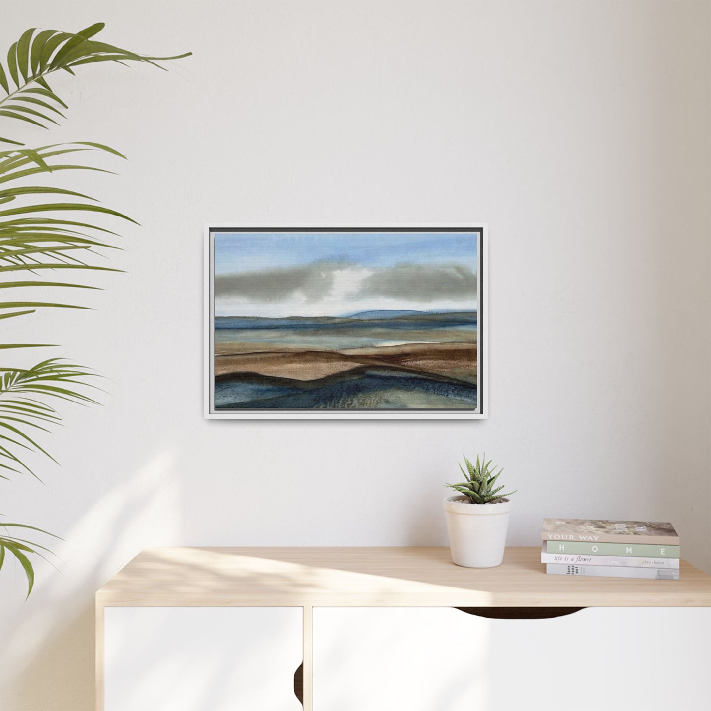 Matte Canvas Landscape, Framed (Multi-color)