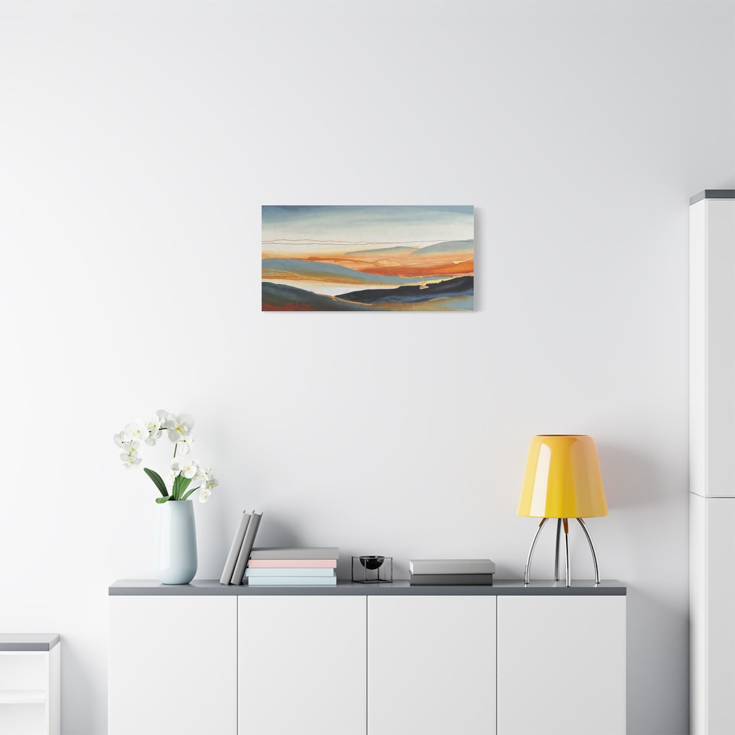 Abstract Coastal Sunset Canvas Print — Matte Stretched Wall Art