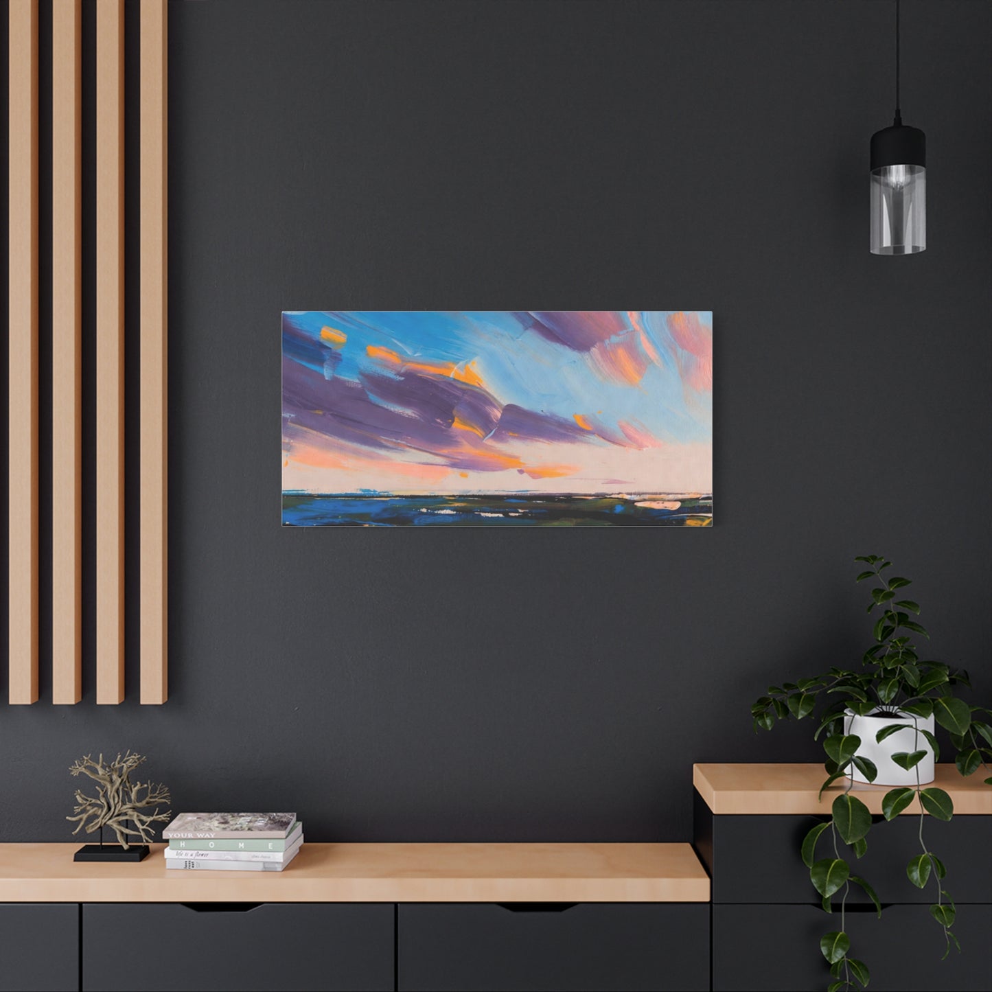Abstract Coastal Sunset Canvas Print — Matte Stretched Wall Art