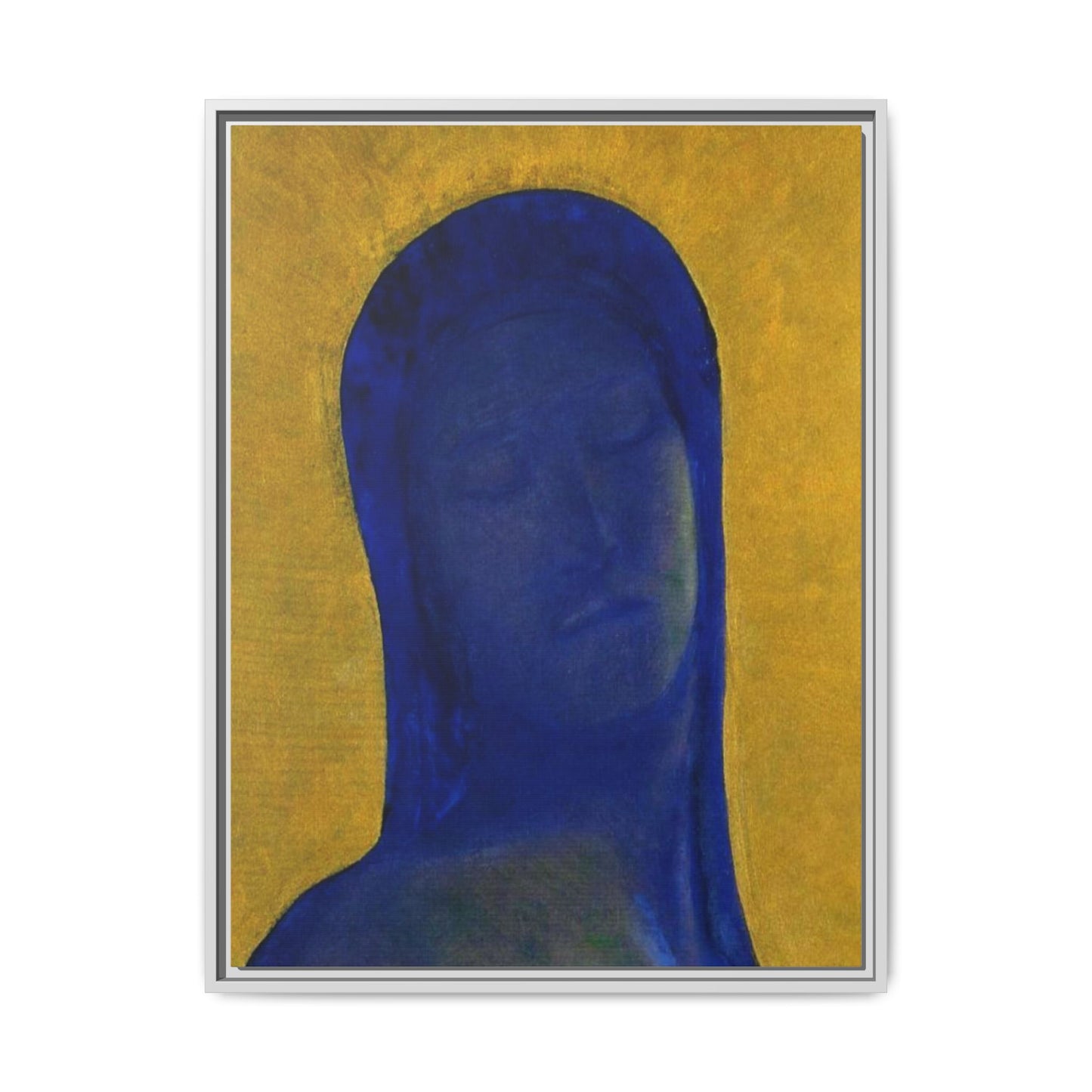 Closed Eyes by Odilon Redon Framed Matte Canvas Wall Art Print
