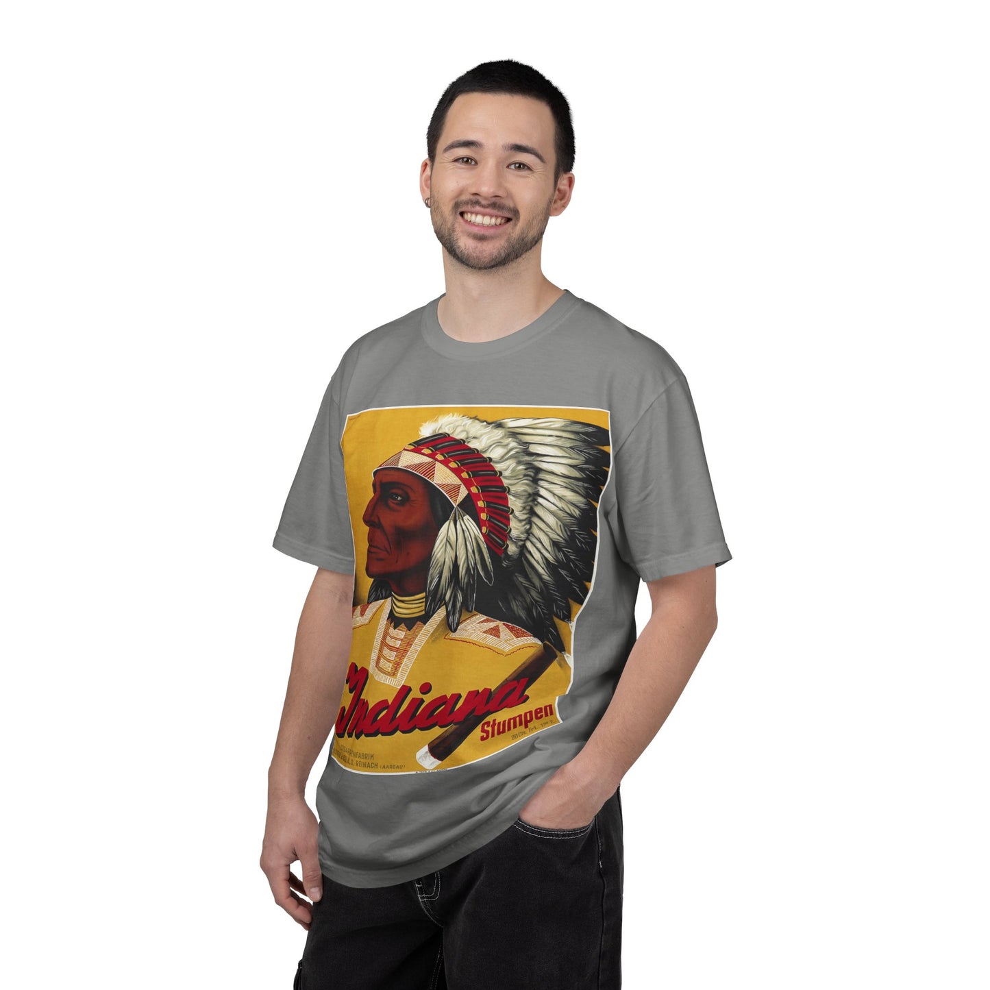 T-Shirt — Retro 'Indiana' Native Chief Vintage Poster Design