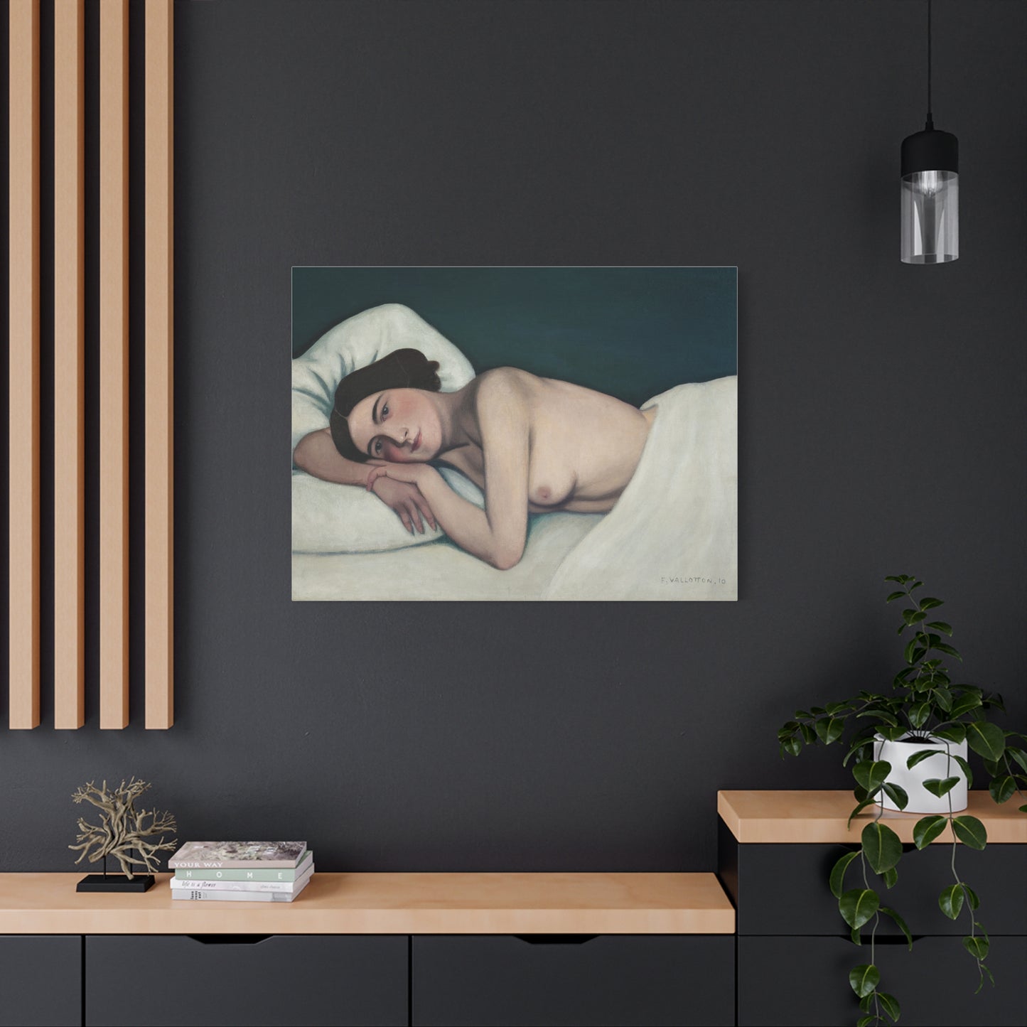 Nu au lit by Félix Vallotto Matte Canvas Wall Art Print