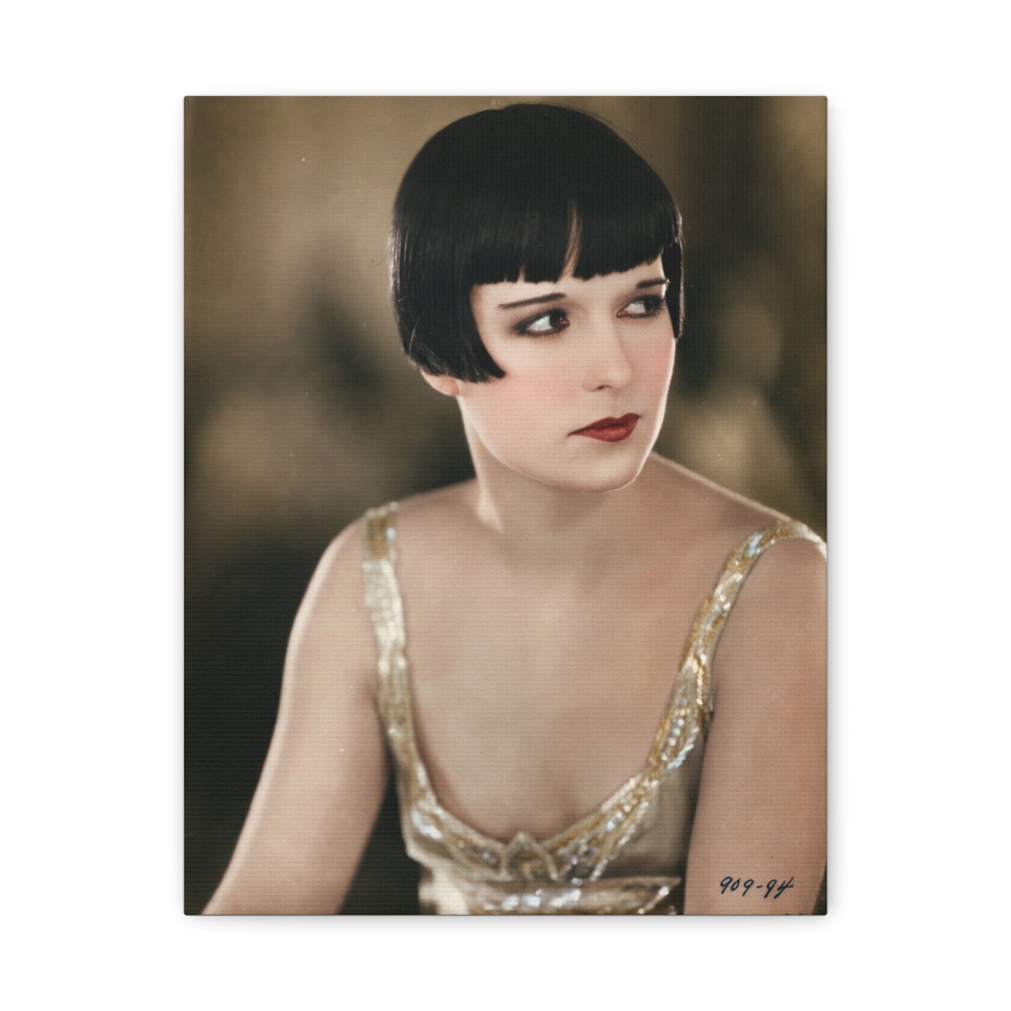 Vintage 1920s Louise Brooks Portrait Matte Canvas Print — Stretched Wall Art