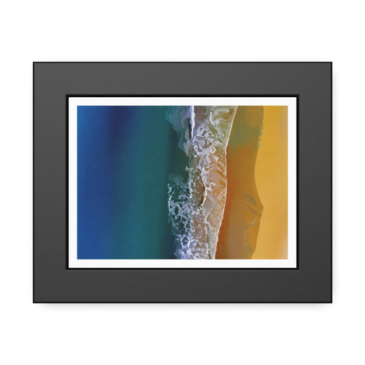 Coastal Waves Framed Poster — Beach Ocean Photography Wall Art