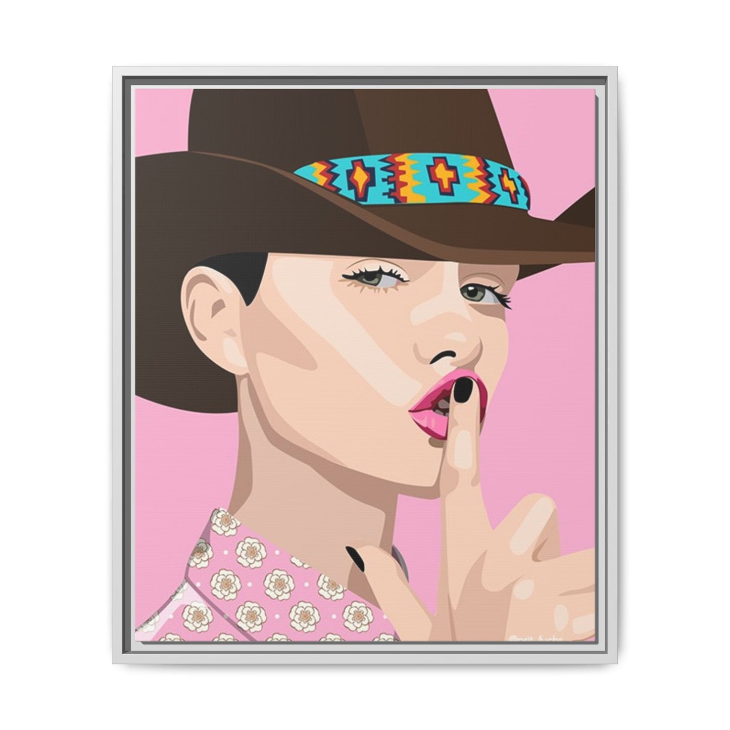 Vivid 63 by Orit Fuchs Matte Framed Canvas Wall Art