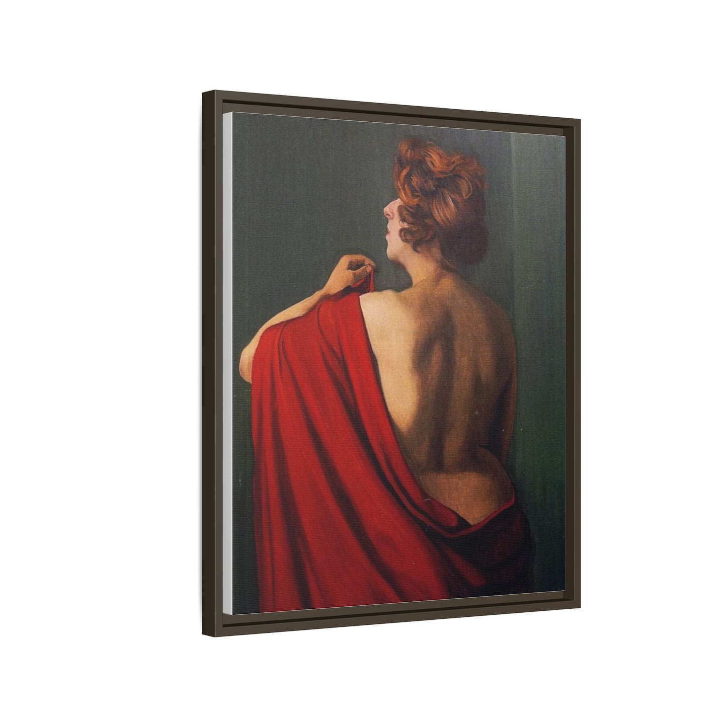 Femme au châle rouge by Félix Vallotton Framed Matte Canvas Wall Art Print