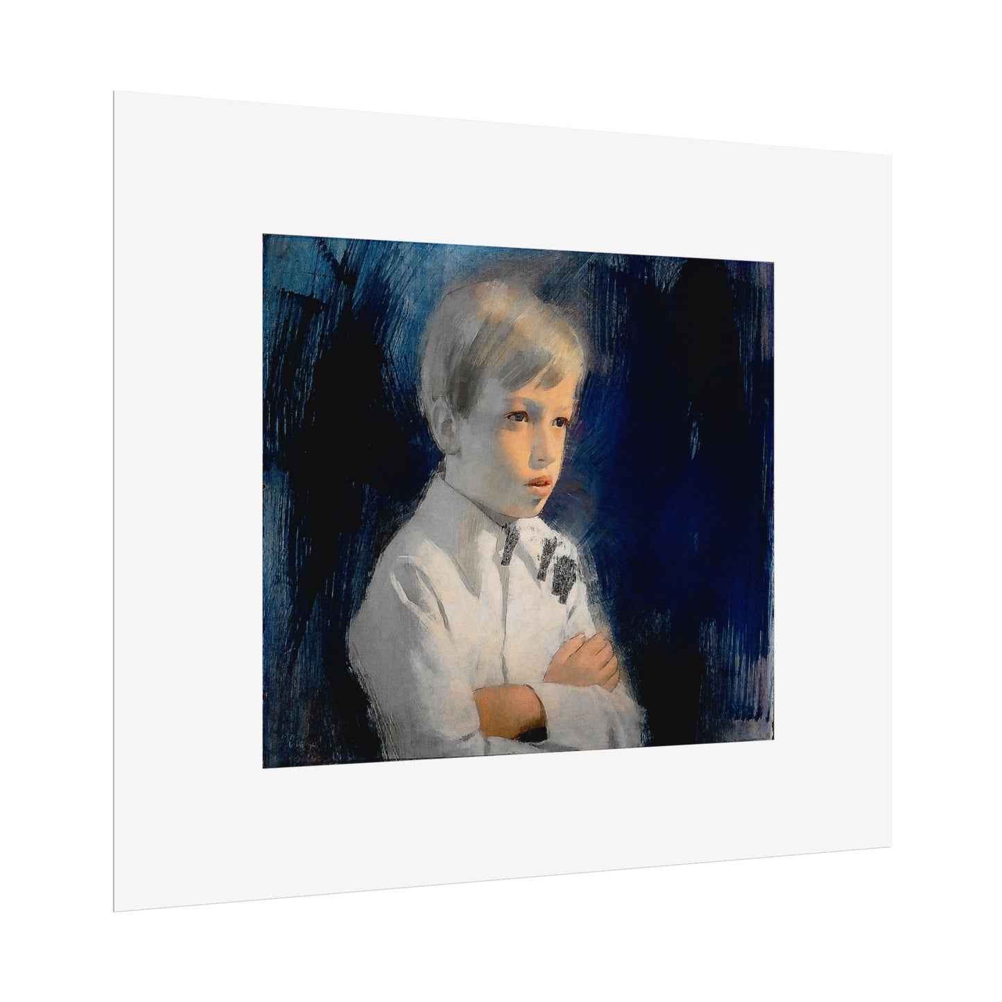 Painting of boy by Unknown Artist Wall Art Print