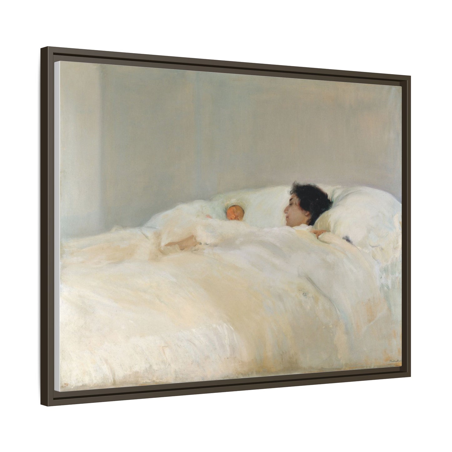 Mother by Joaquin Sorolla y Bastida Framed Matte Canvas Wall Art Print