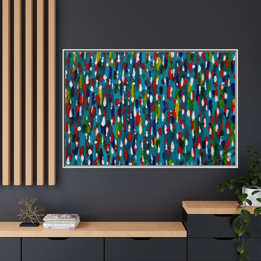 Colours Of The Soul Reflecting On Water by Ariel Chavarro Avila Matte Canvas Framed Art